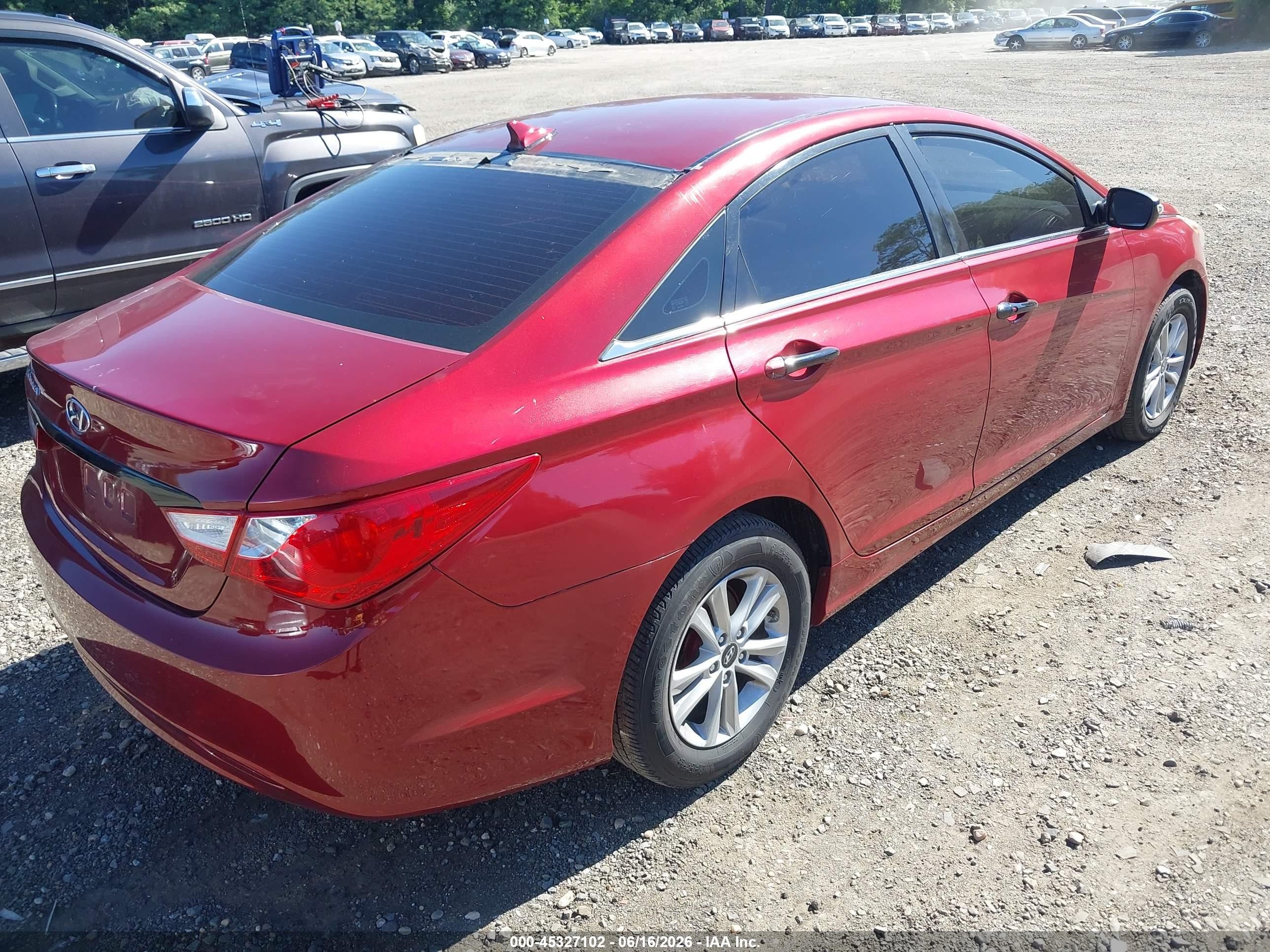 2011 Hyundai Sonata Gls Red vin: 5NPEB4AC4BH190469