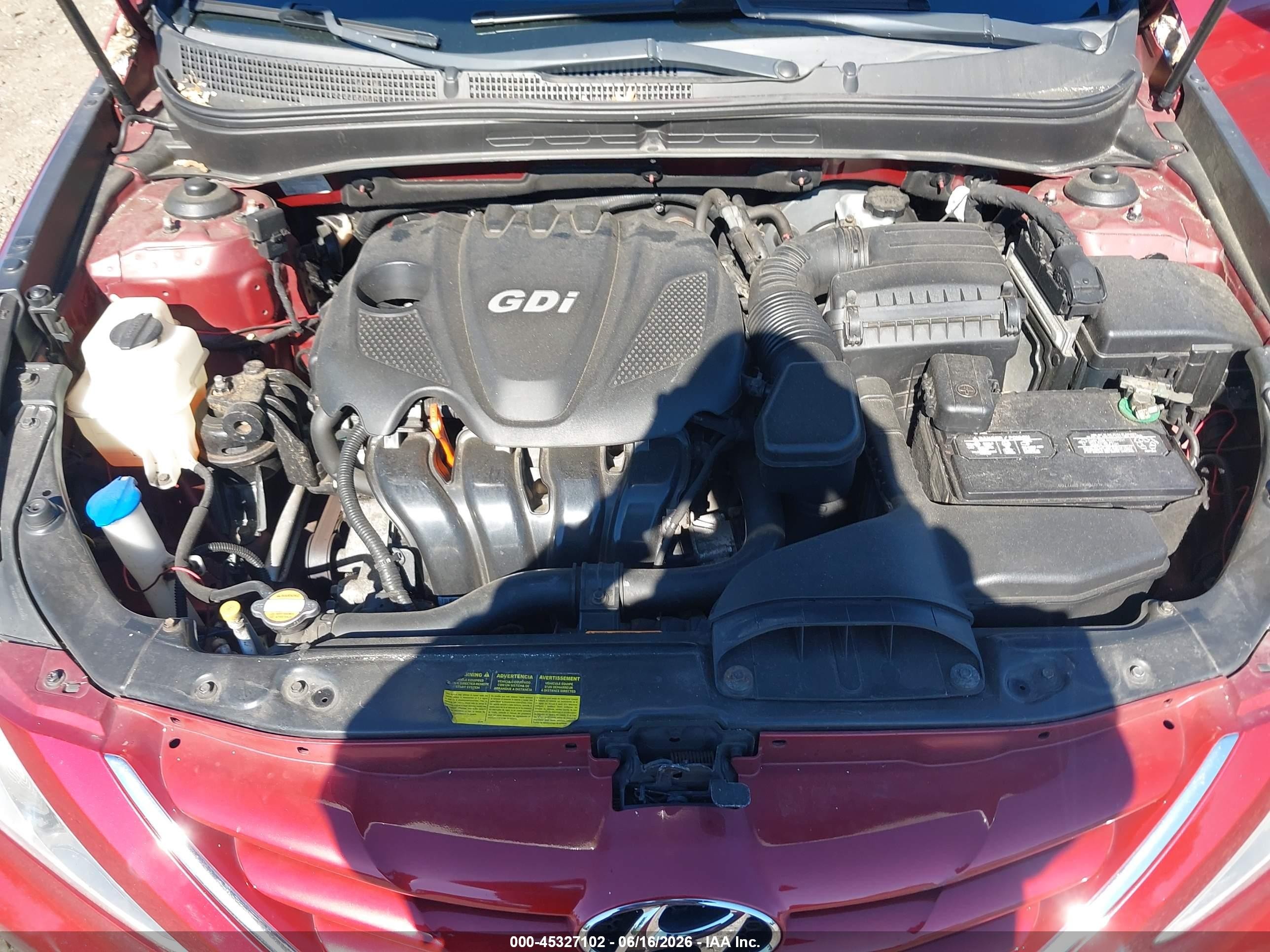 2011 Hyundai Sonata Gls Red vin: 5NPEB4AC4BH190469