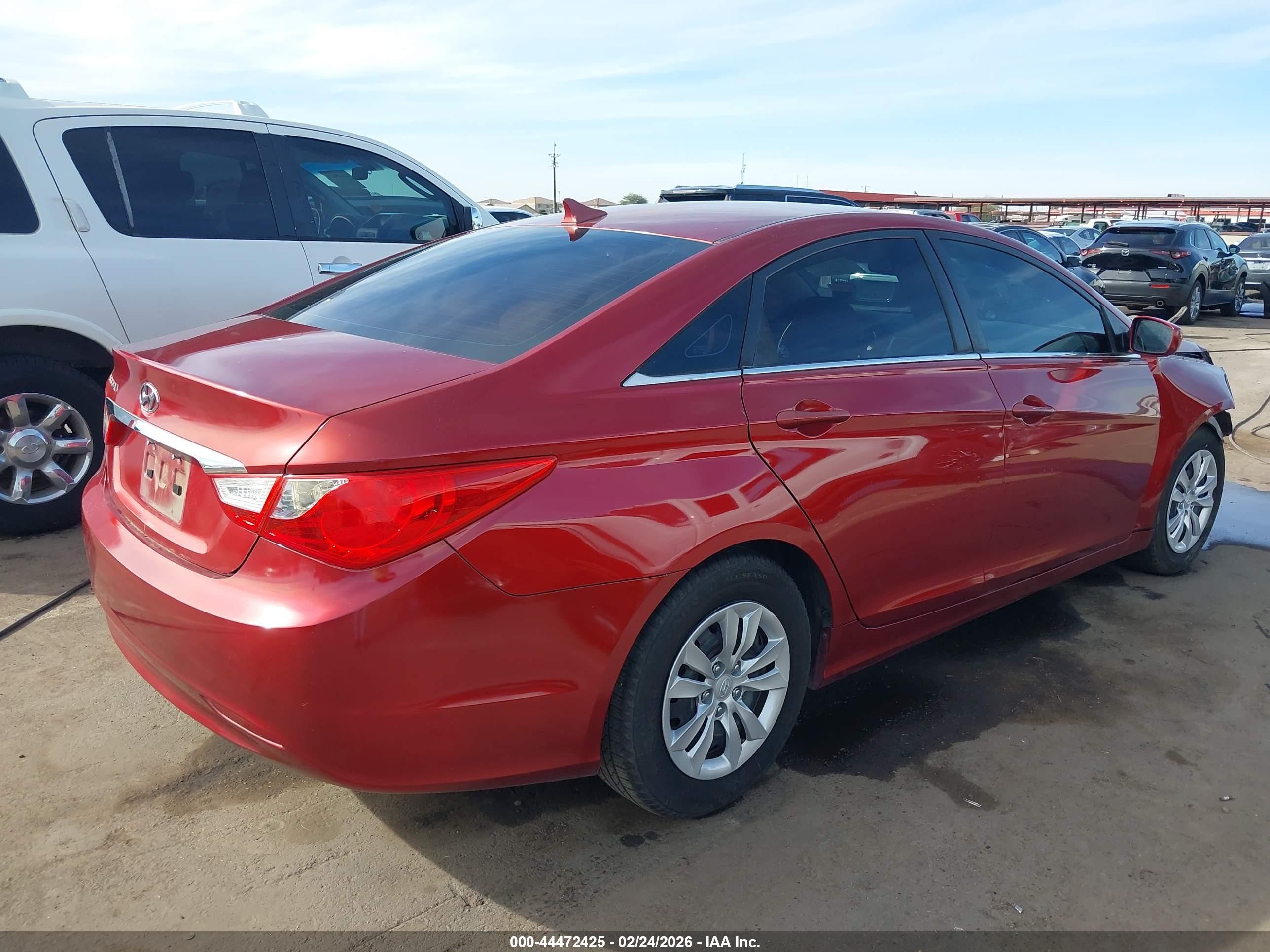 2011 Hyundai Sonata Gls Red vin: 5NPEB4AC4BH200840