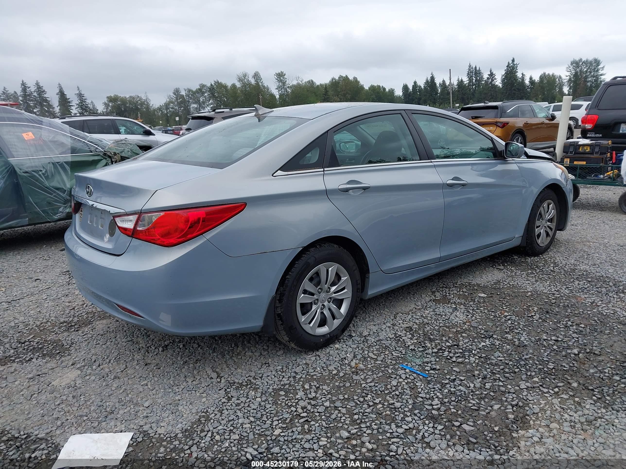 2011 Hyundai Sonata Gls Light Blue vin: 5NPEB4AC4BH239234