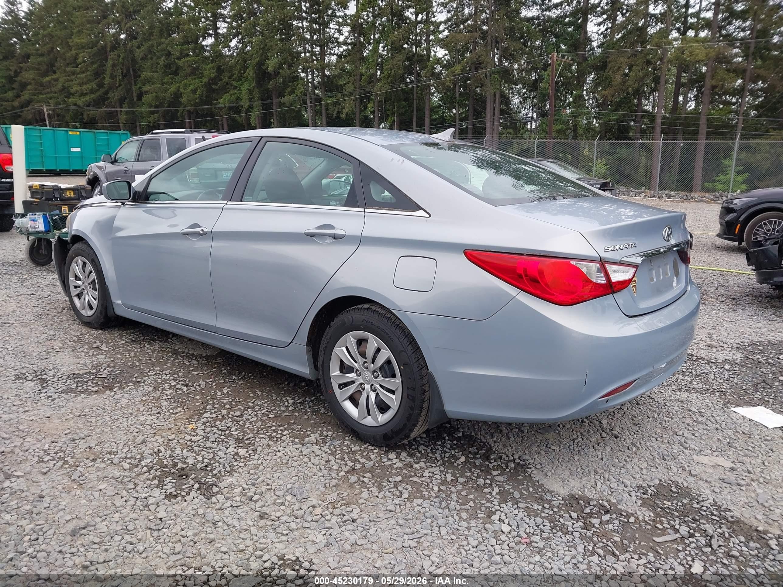 2011 Hyundai Sonata Gls Light Blue vin: 5NPEB4AC4BH239234