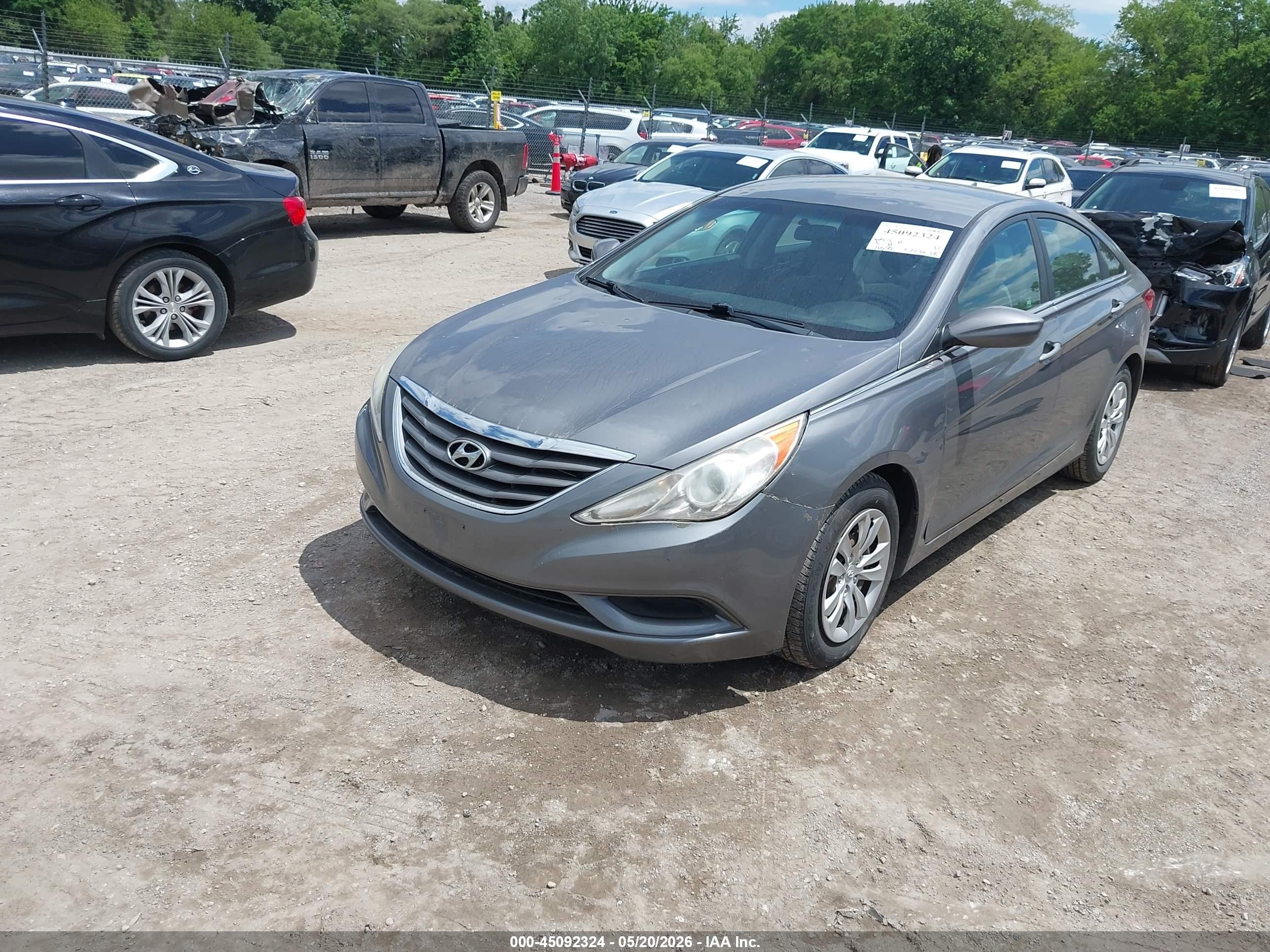 2011 Hyundai Sonata Gls Gray vin: 5NPEB4AC4BH263839