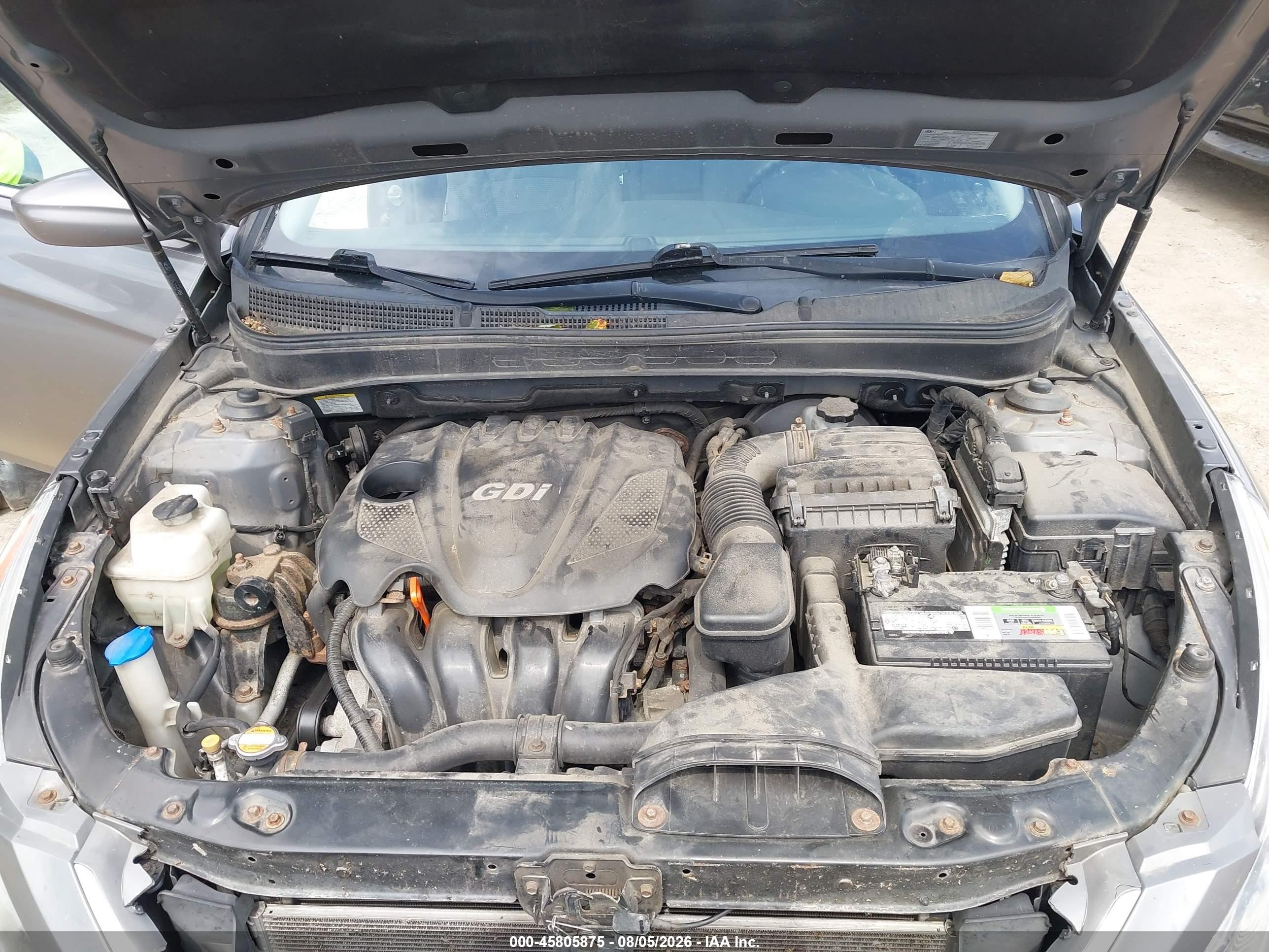 2011 Hyundai Sonata Gls Gray vin: 5NPEB4AC4BH274761