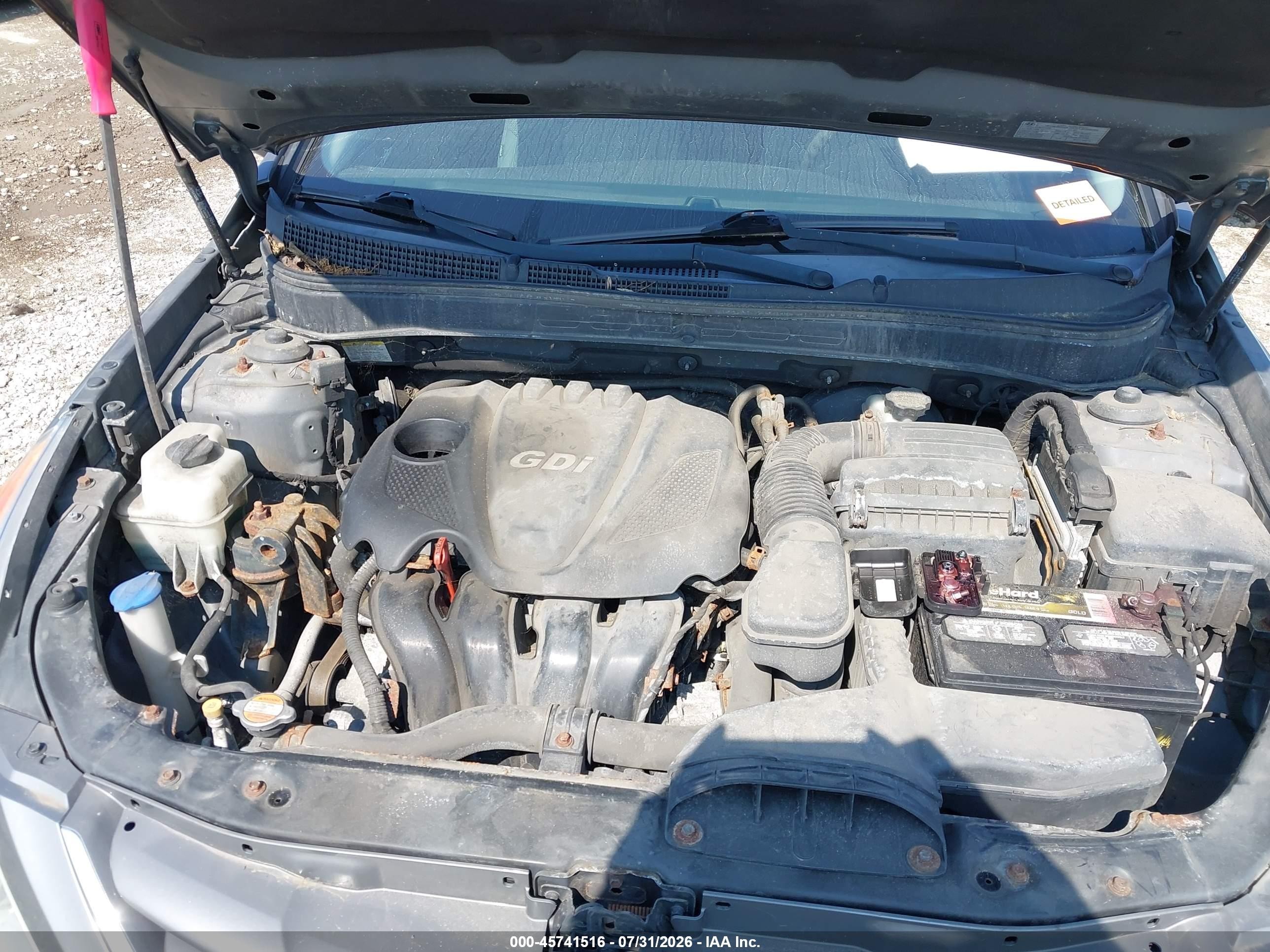 2011 Hyundai Sonata Gls Gray vin: 5NPEB4AC4BH286828