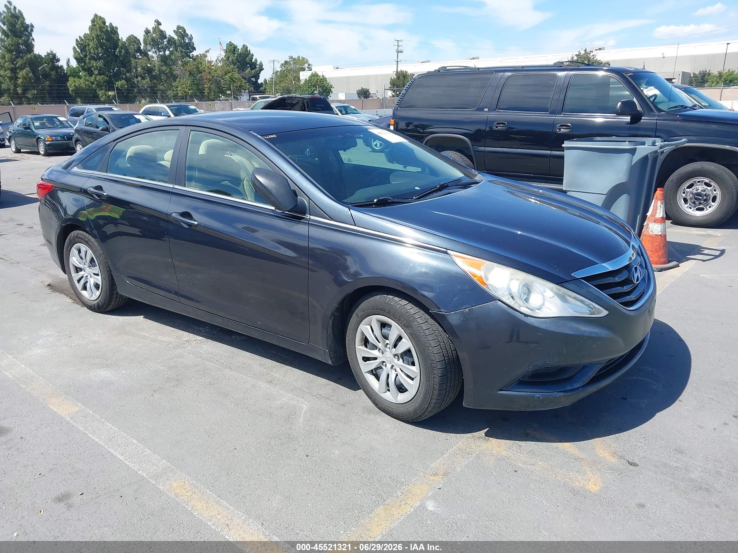 2012 Hyundai Sonata Gls Black vin: 5NPEB4AC4CH309137