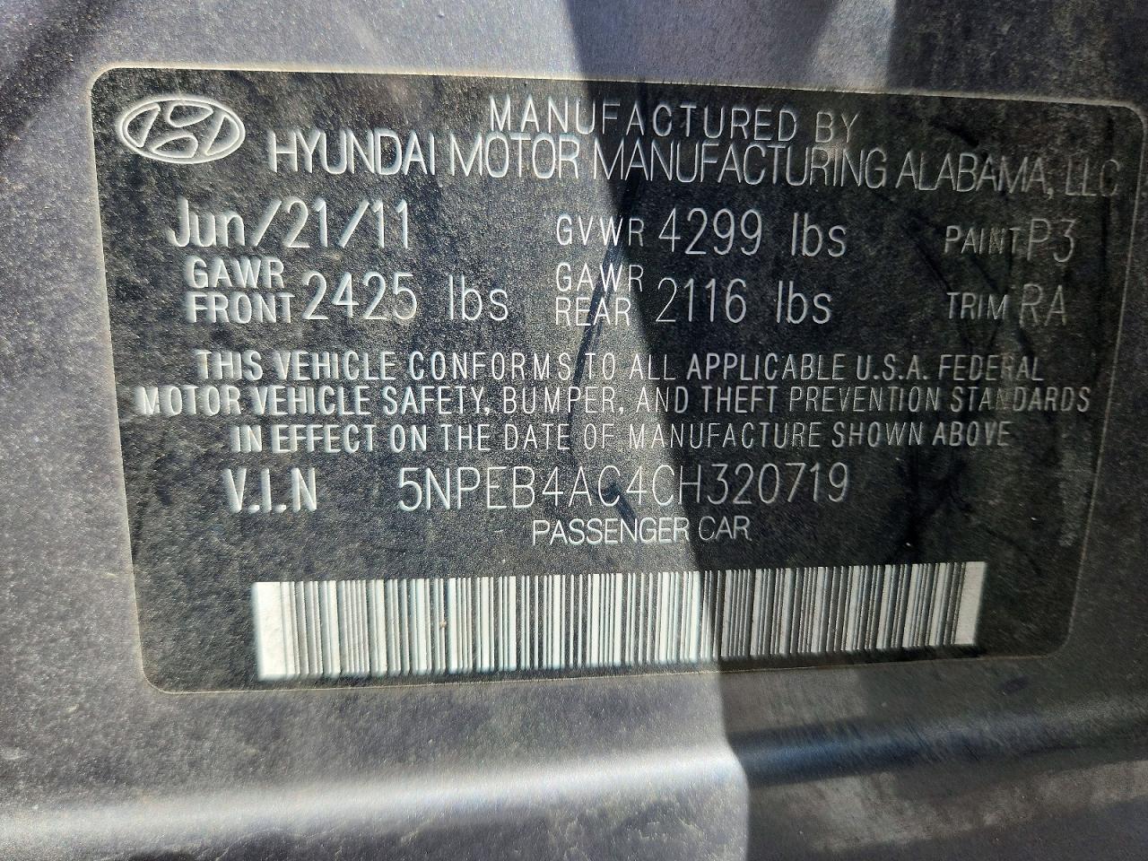 2012 Hyundai Sonata Gls Silver vin: 5NPEB4AC4CH320719