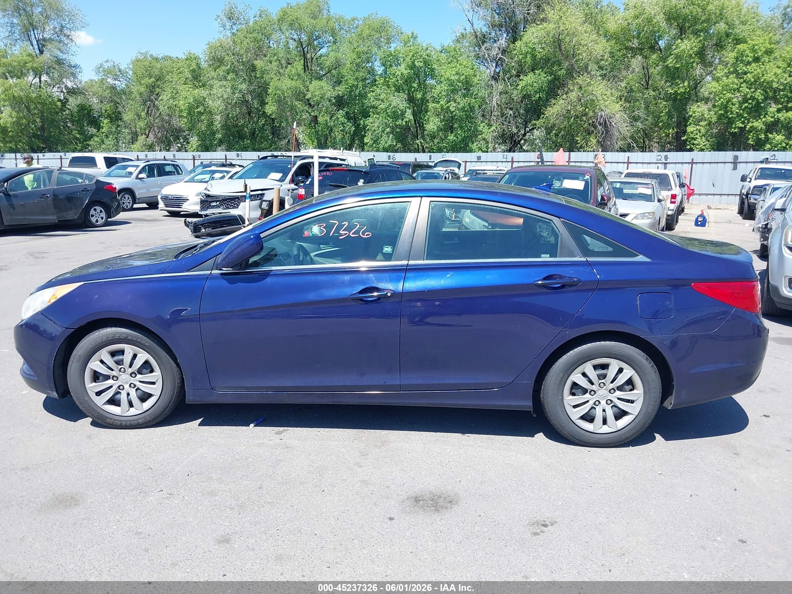2012 Hyundai Sonata Gls Синий vin: 5NPEB4AC4CH332319