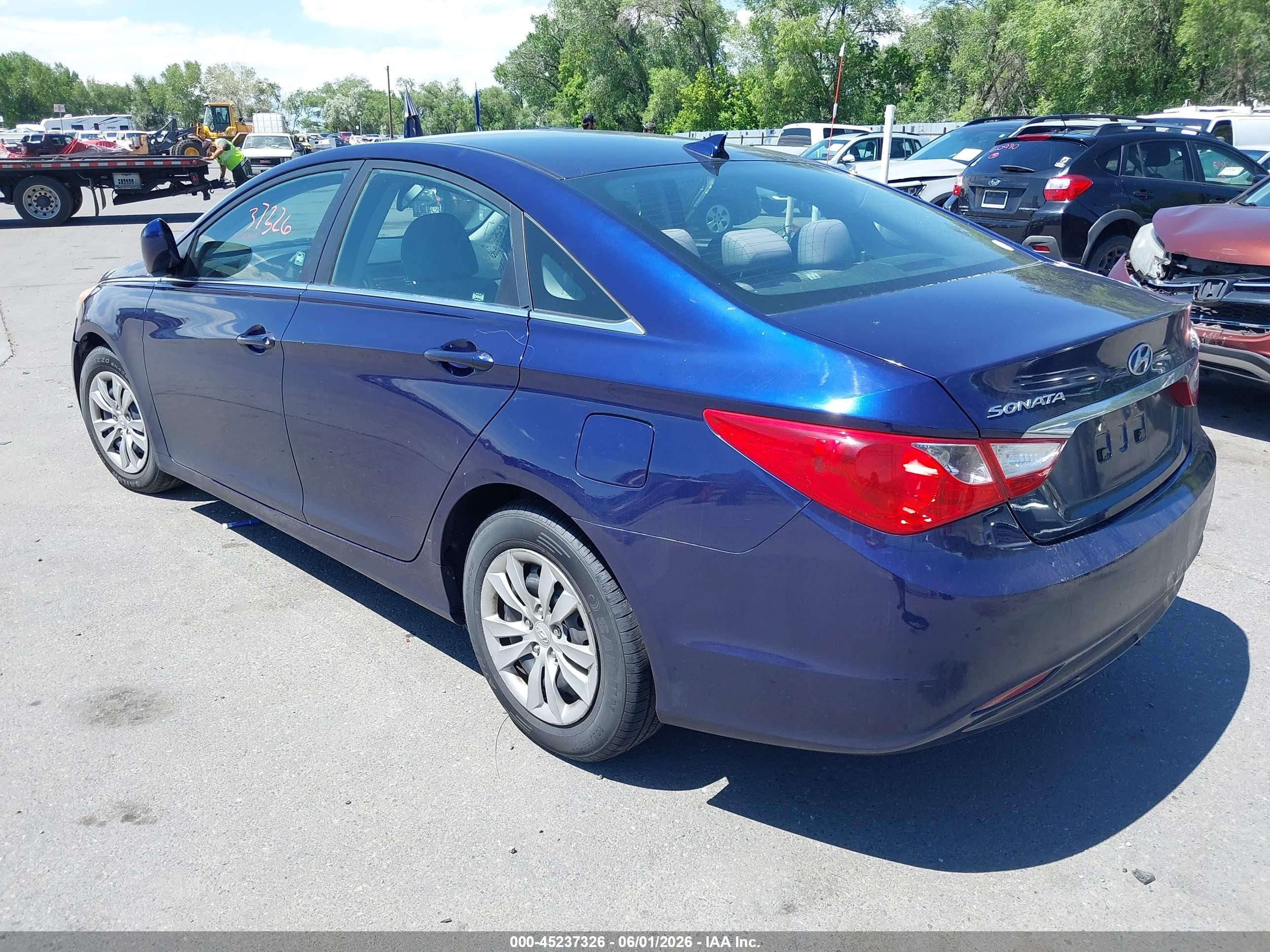 2012 Hyundai Sonata Gls Синий vin: 5NPEB4AC4CH332319
