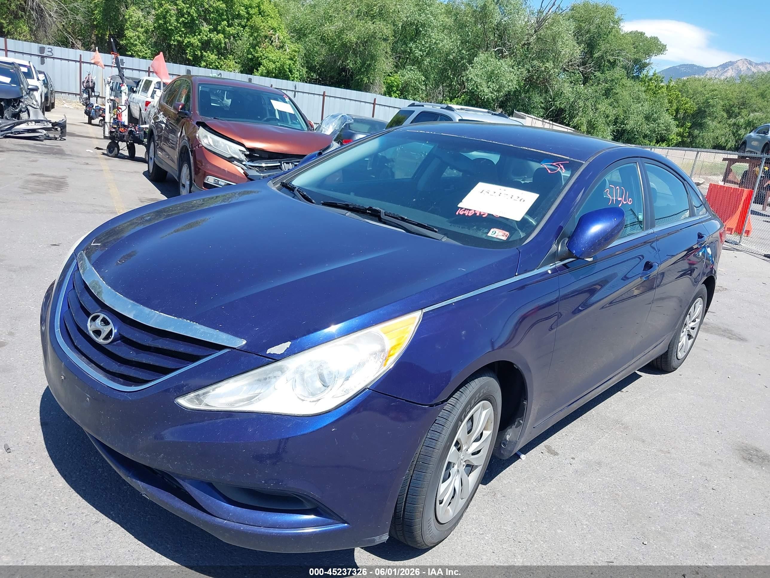 2012 Hyundai Sonata Gls Синий vin: 5NPEB4AC4CH332319