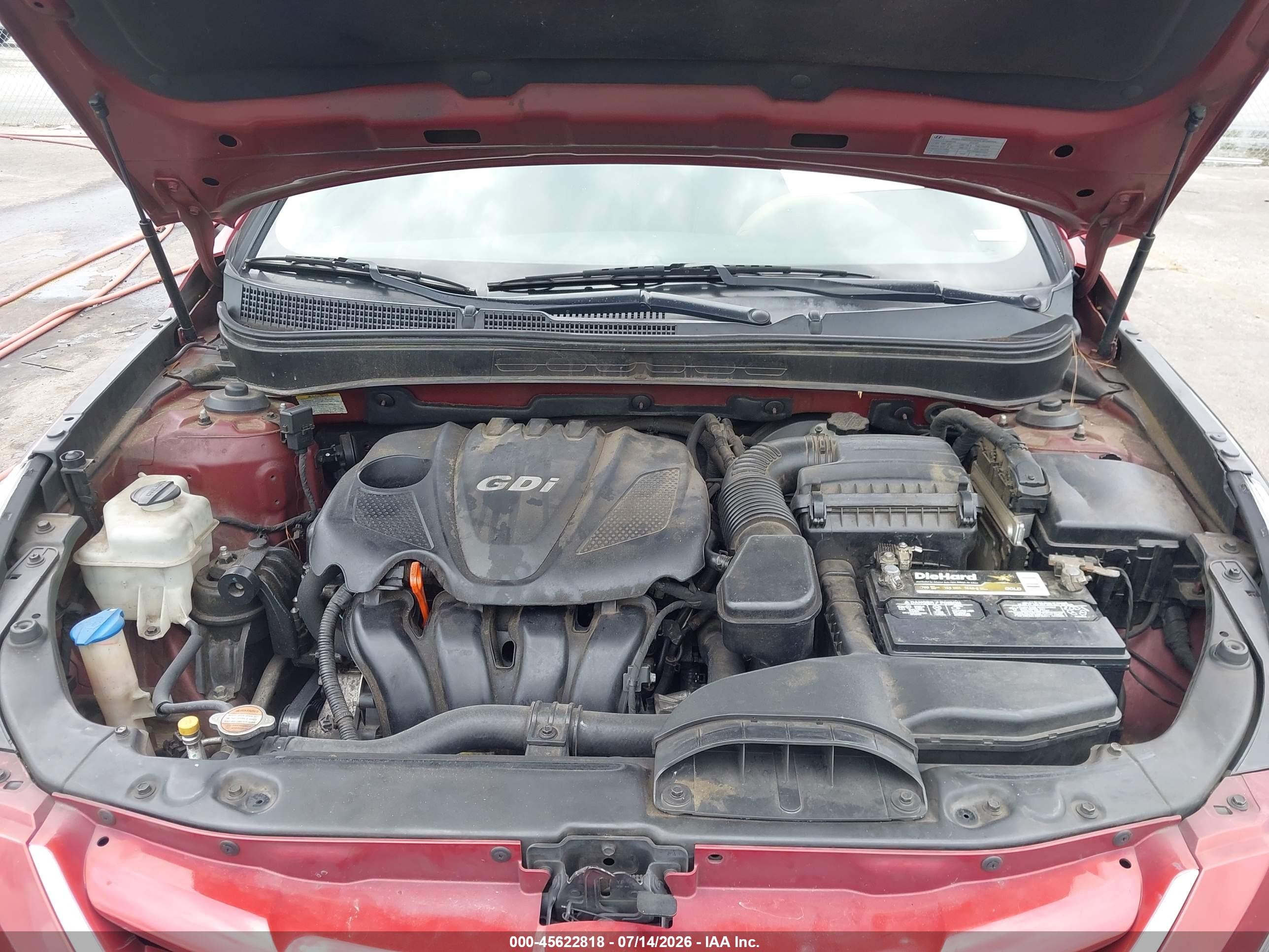 2012 Hyundai Sonata Gls Red vin: 5NPEB4AC4CH332725