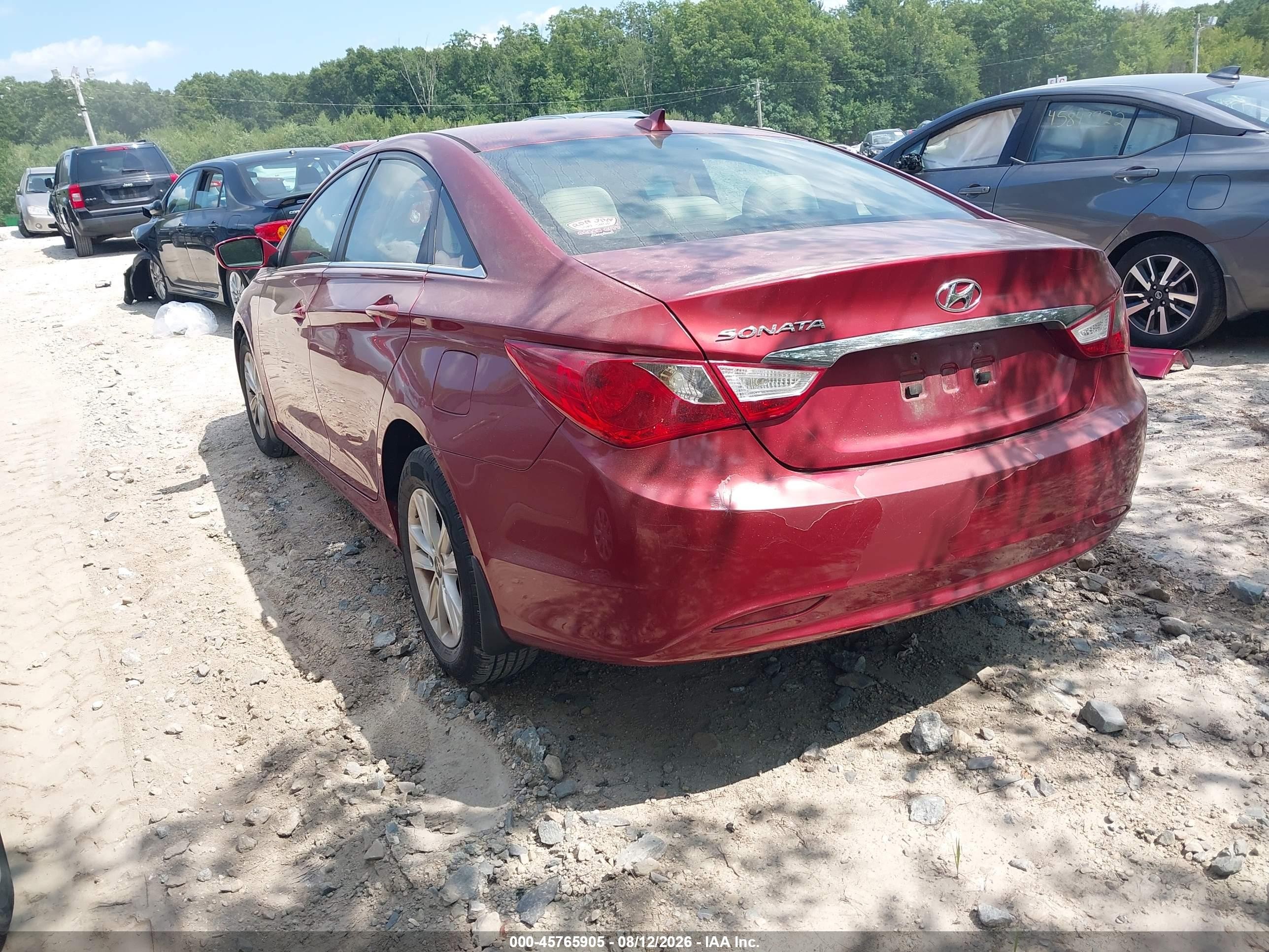 2012 Hyundai Sonata Gls Red vin: 5NPEB4AC4CH440004