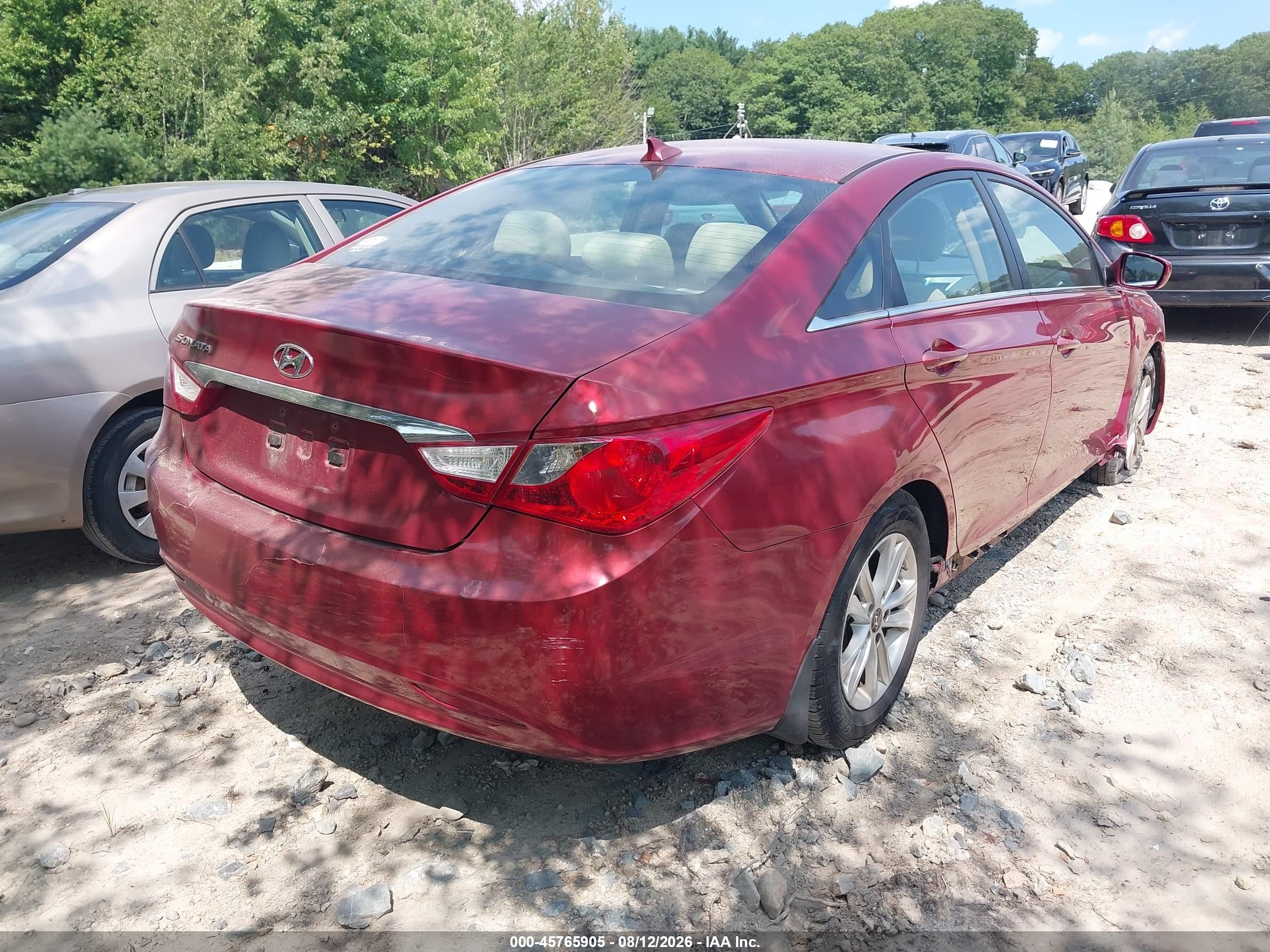 2012 Hyundai Sonata Gls Red vin: 5NPEB4AC4CH440004
