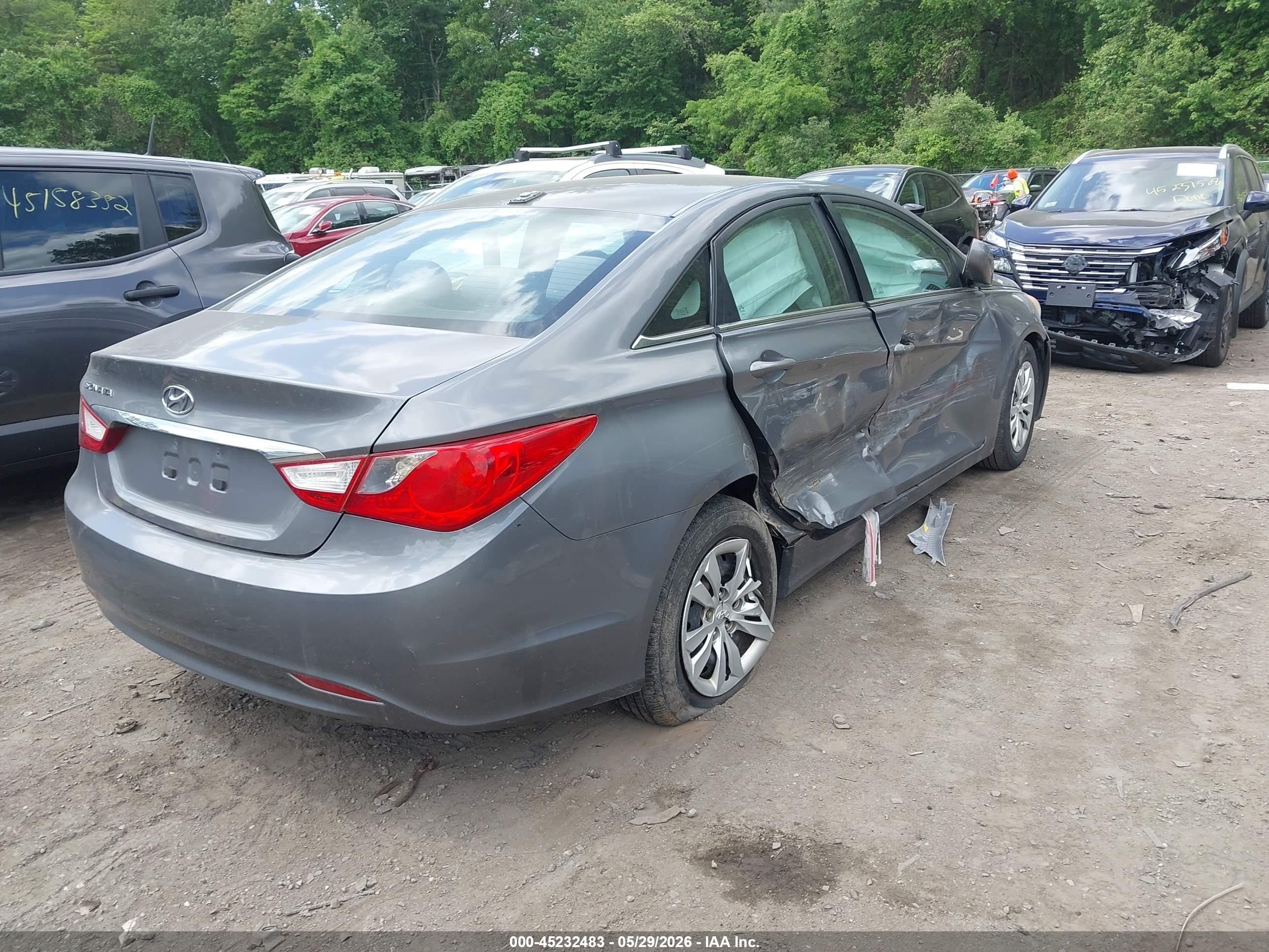 2012 Hyundai Sonata Gls Gray vin: 5NPEB4AC4CH472824