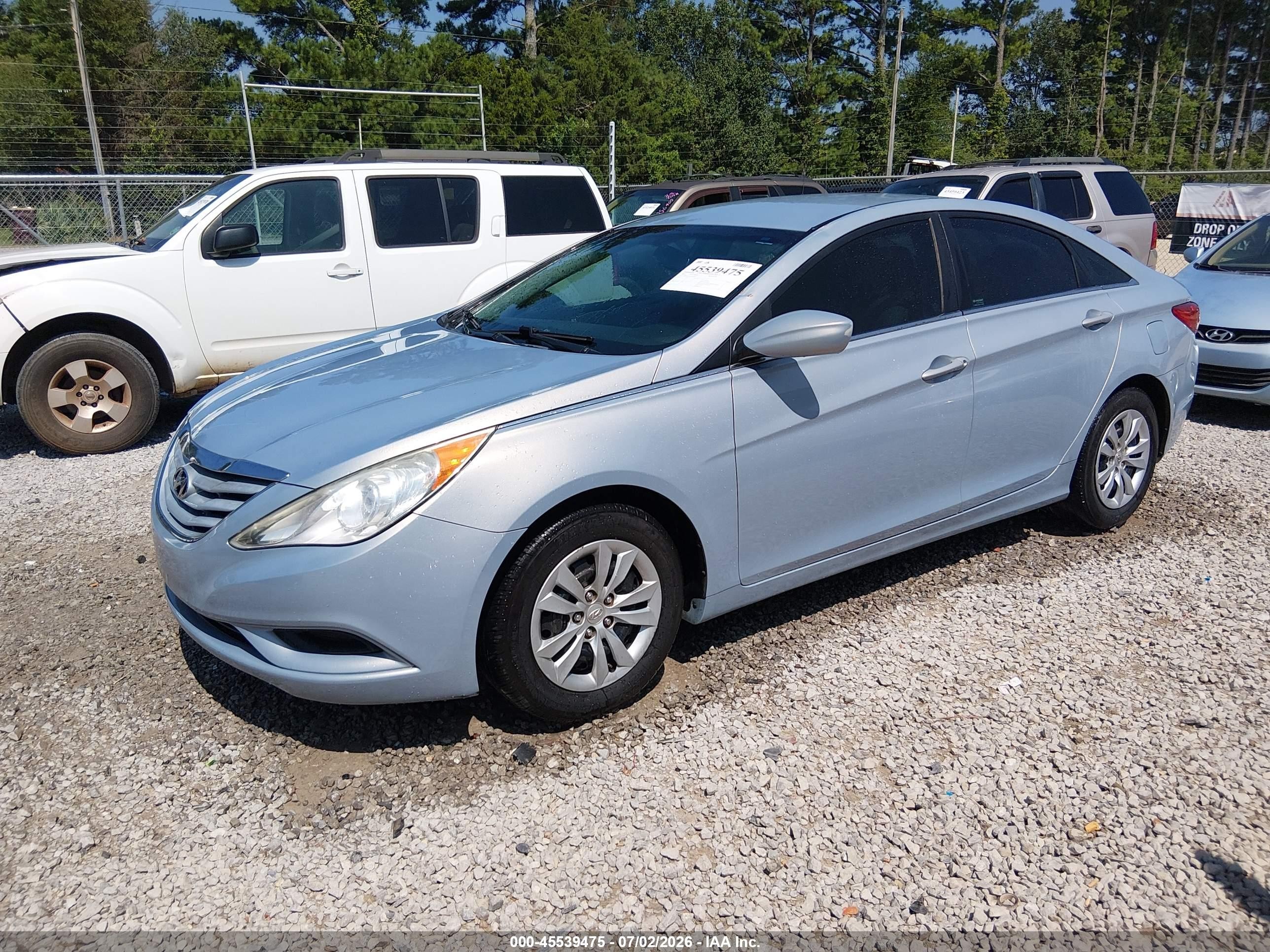 2012 Hyundai Sonata Gls Light Blue vin: 5NPEB4AC4CH484682