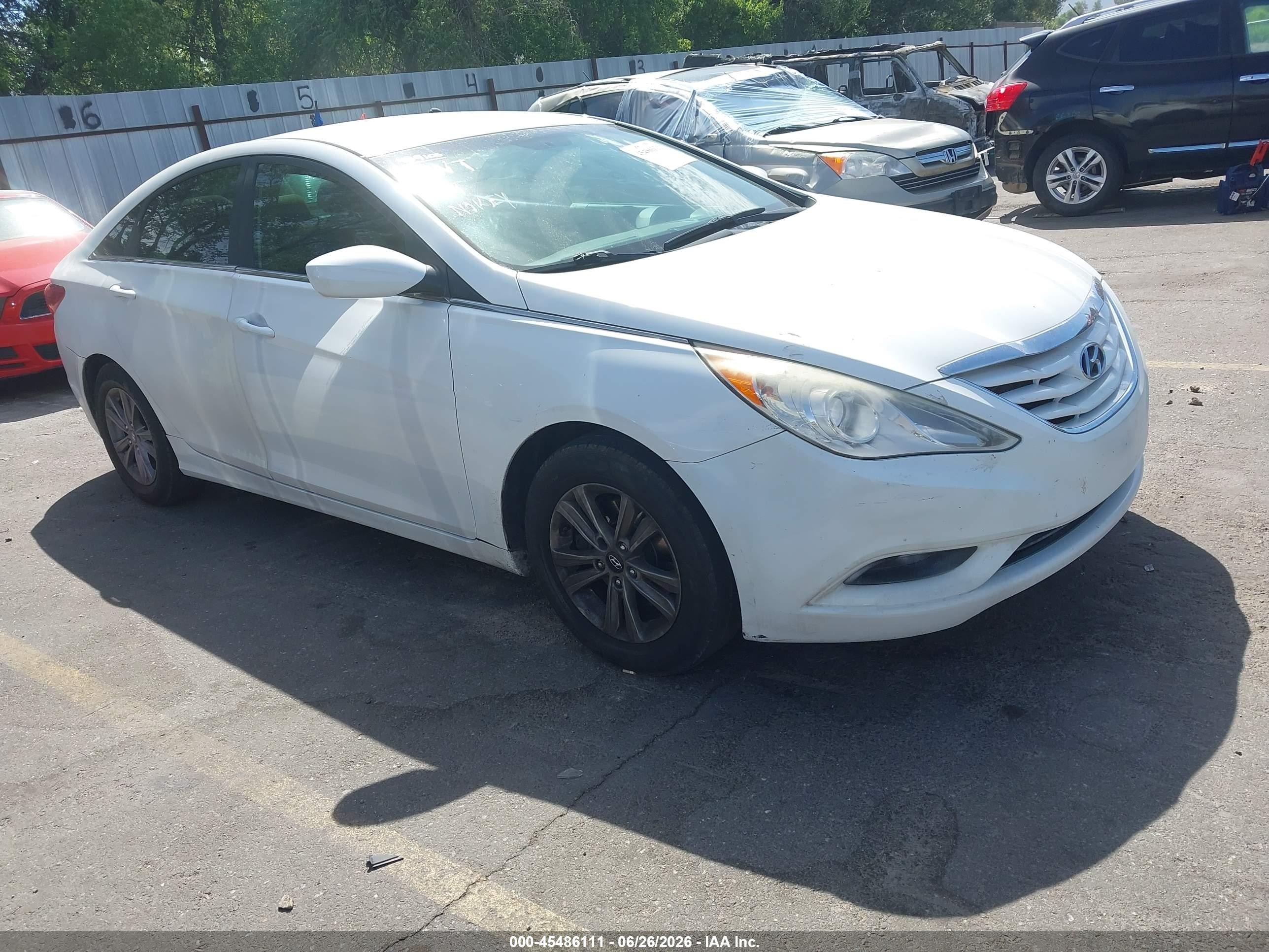 2012 Hyundai Sonata Gls White vin: 5NPEB4AC4CH489106