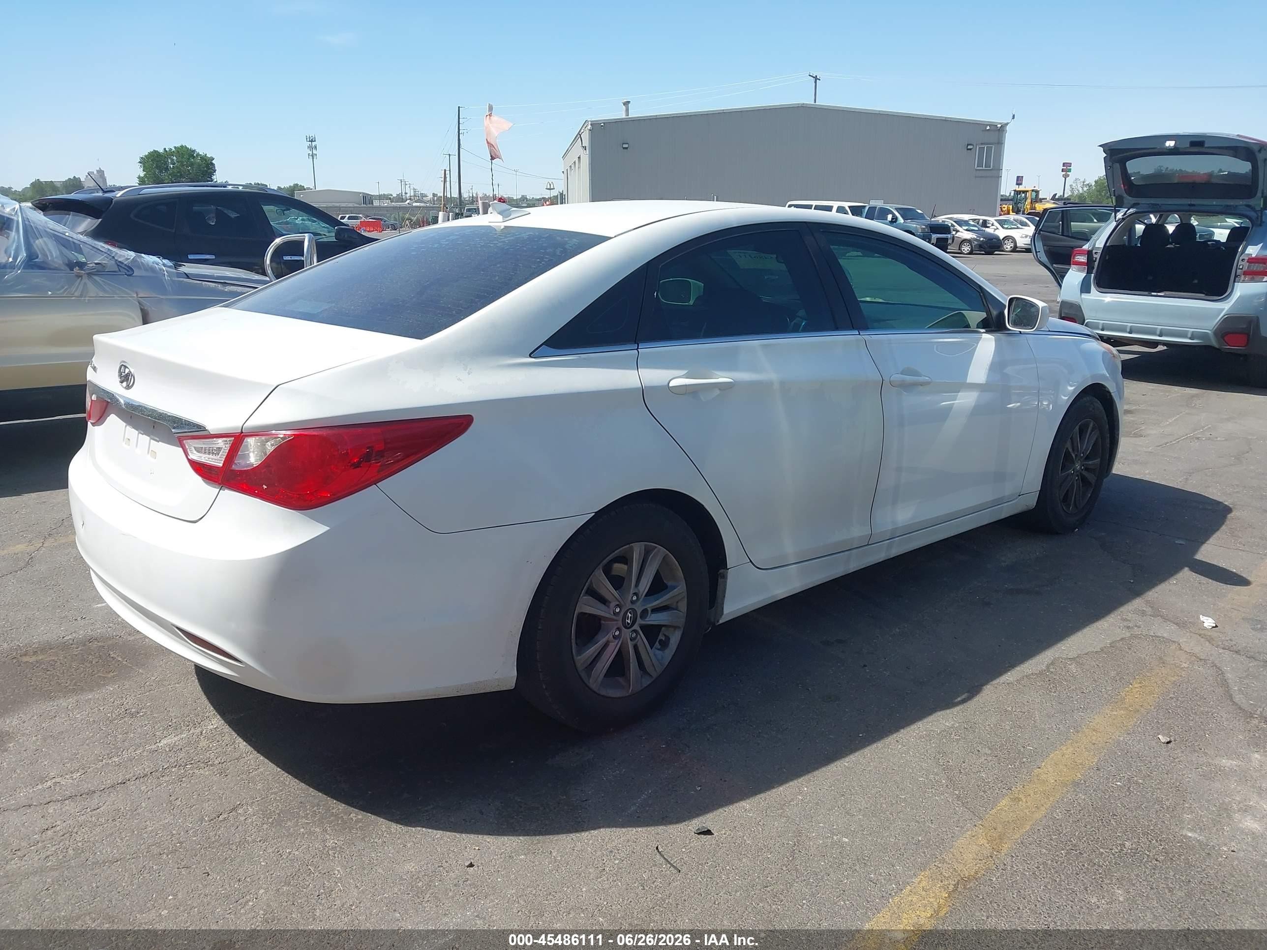 2012 Hyundai Sonata Gls White vin: 5NPEB4AC4CH489106