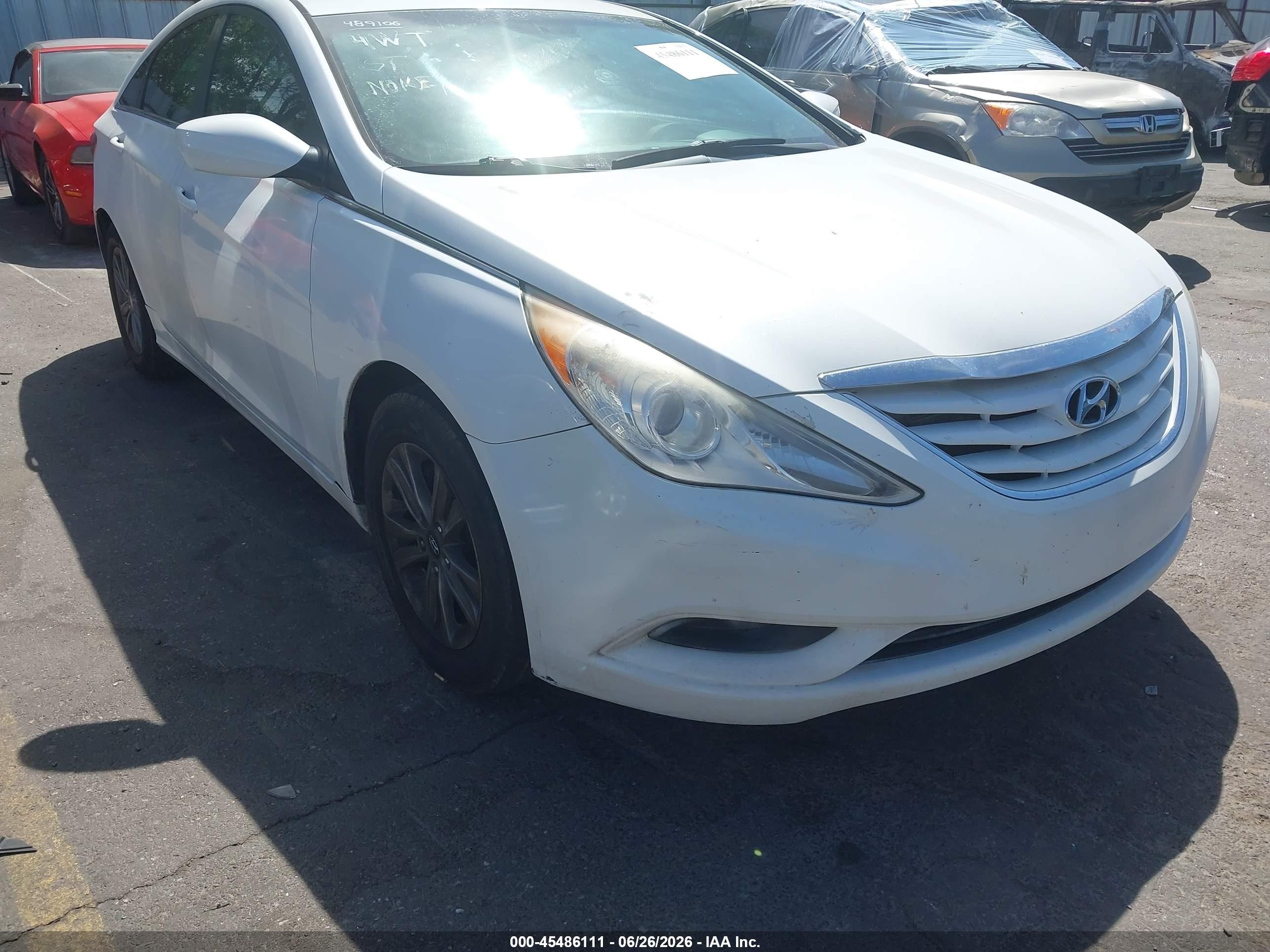 2012 Hyundai Sonata Gls White vin: 5NPEB4AC4CH489106