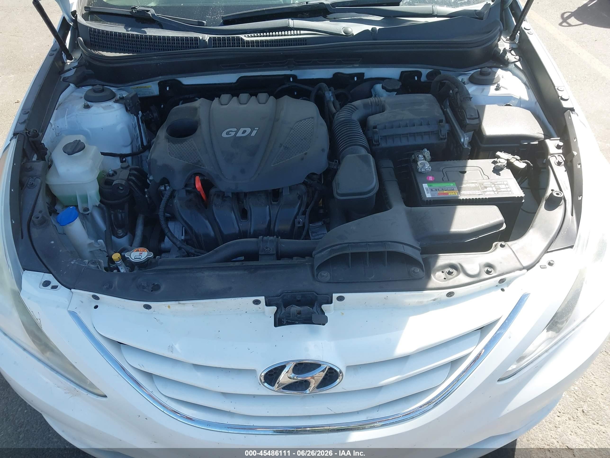 2012 Hyundai Sonata Gls White vin: 5NPEB4AC4CH489106
