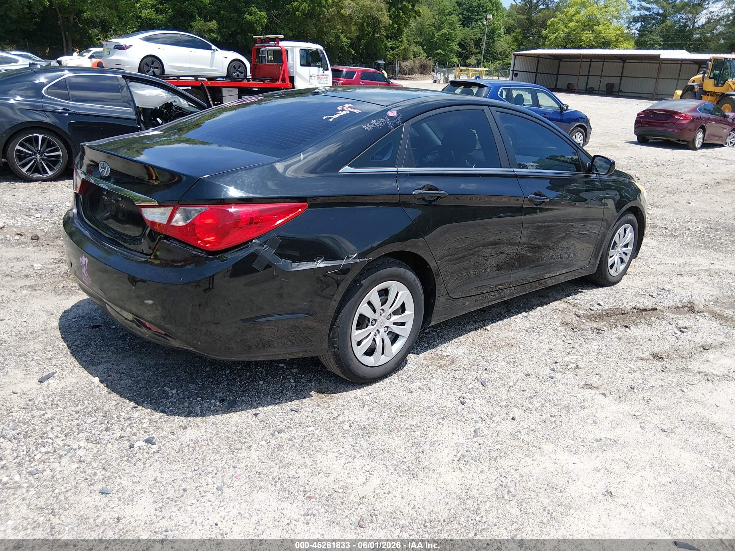 2012 Hyundai Sonata Gls Black vin: 5NPEB4AC4CH491227