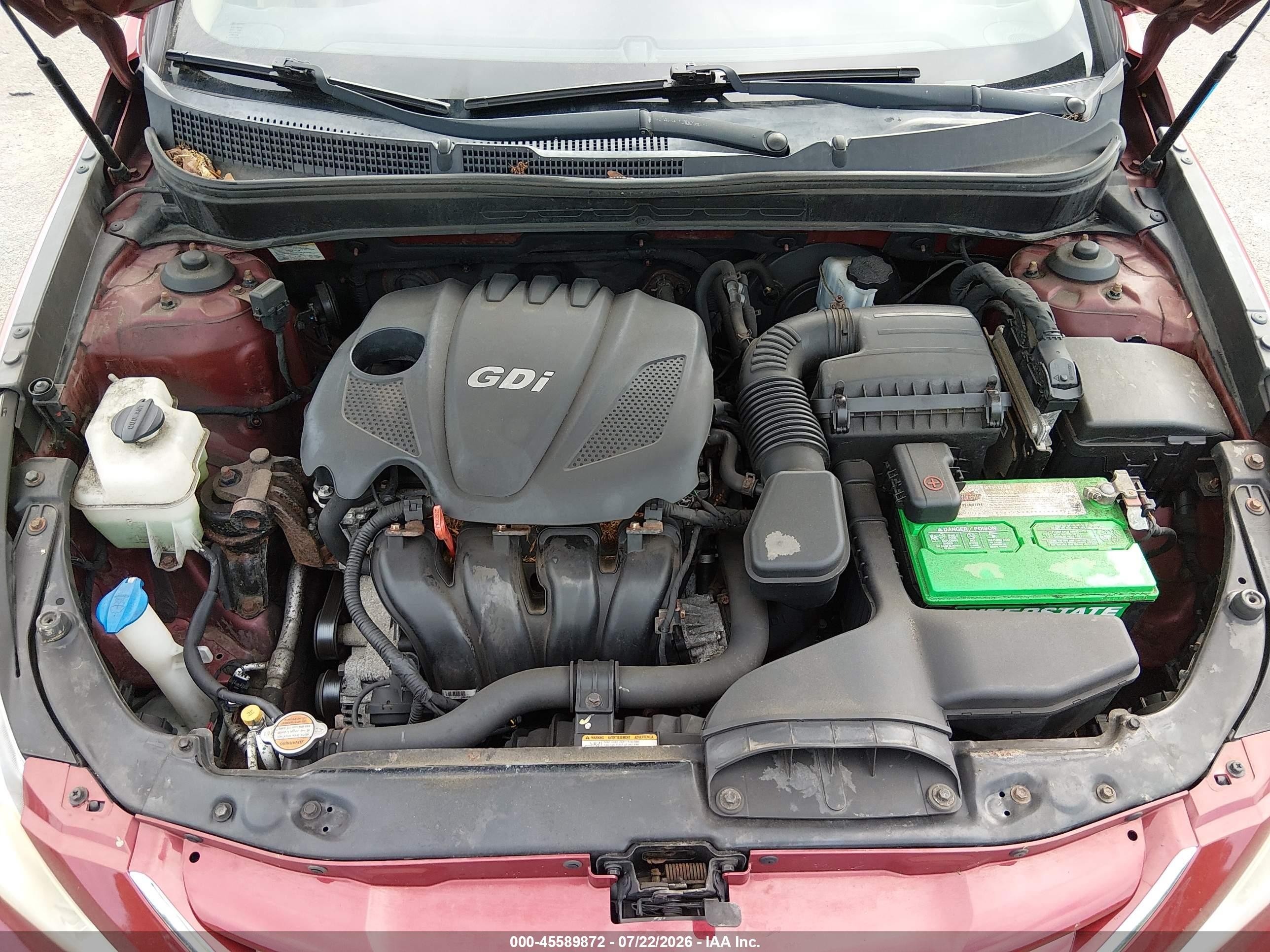 2013 Hyundai Sonata Gls Red vin: 5NPEB4AC4DH507962