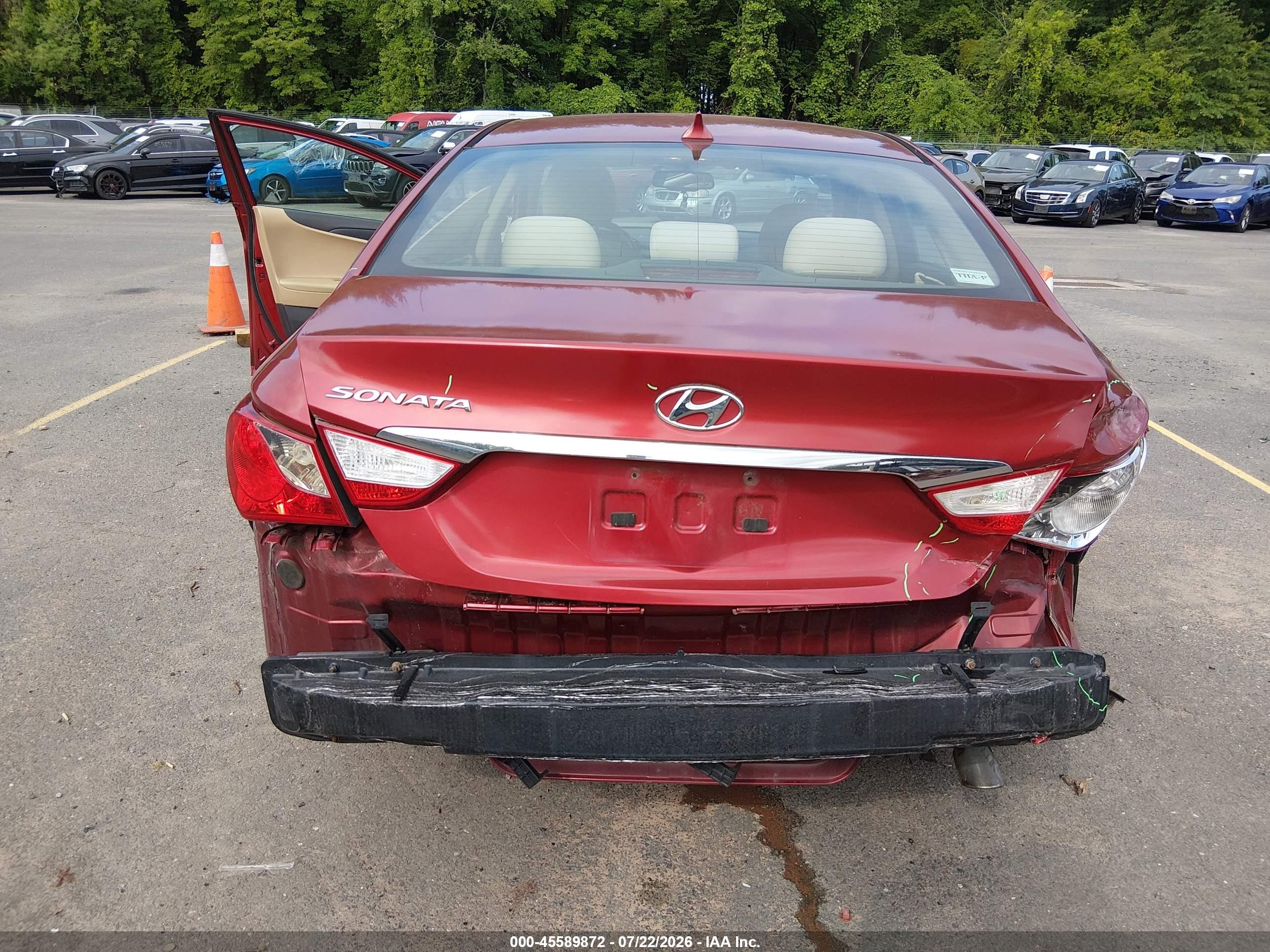 2013 Hyundai Sonata Gls Red vin: 5NPEB4AC4DH507962