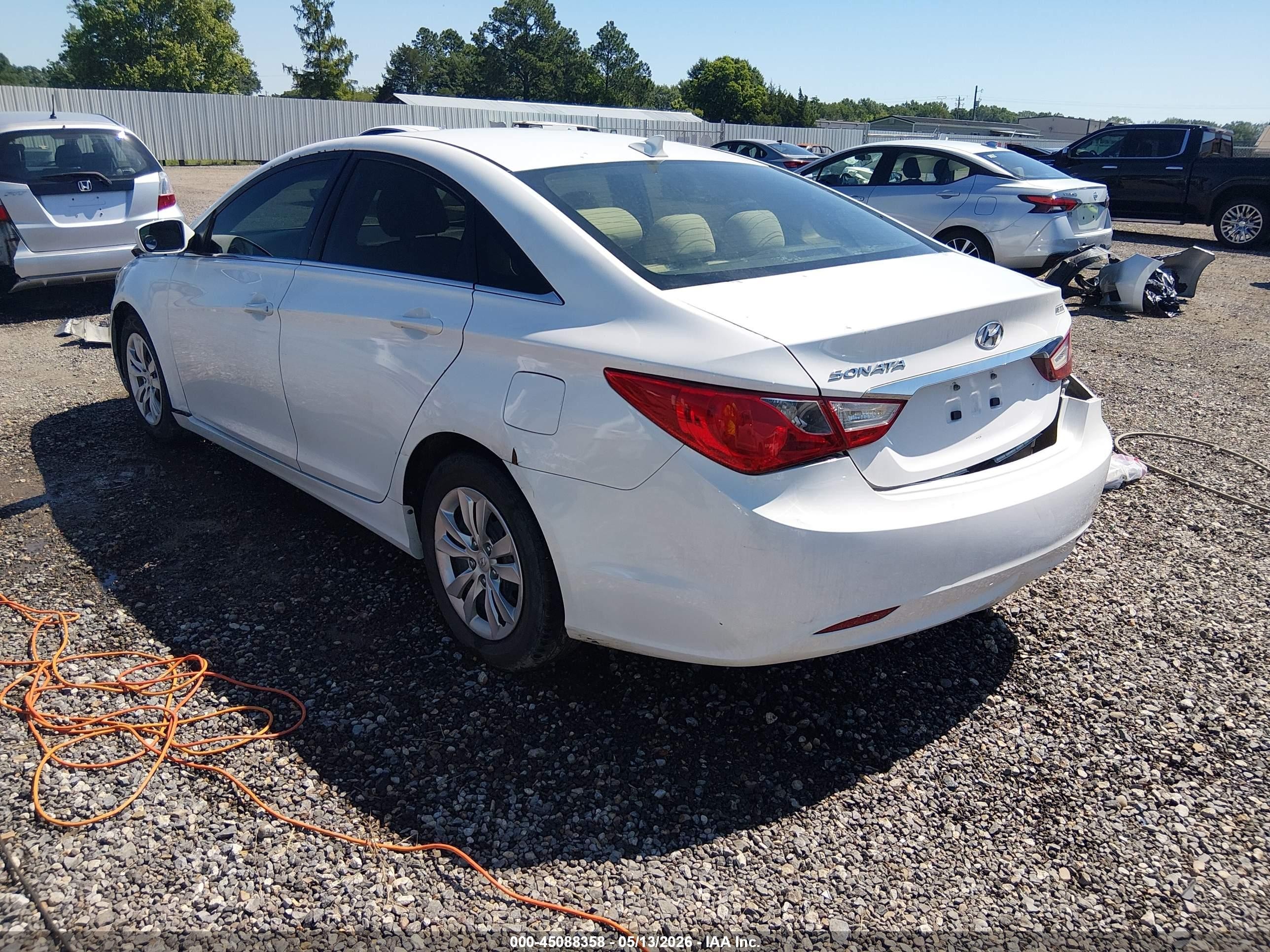 2013 Hyundai Sonata Gls White vin: 5NPEB4AC4DH534546