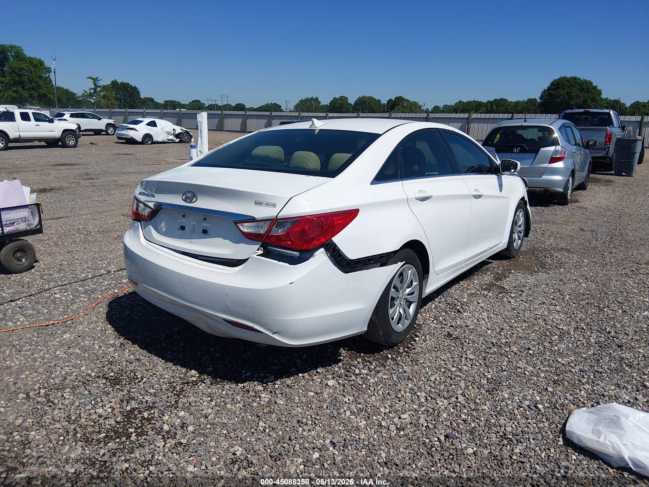2013 Hyundai Sonata Gls White vin: 5NPEB4AC4DH534546