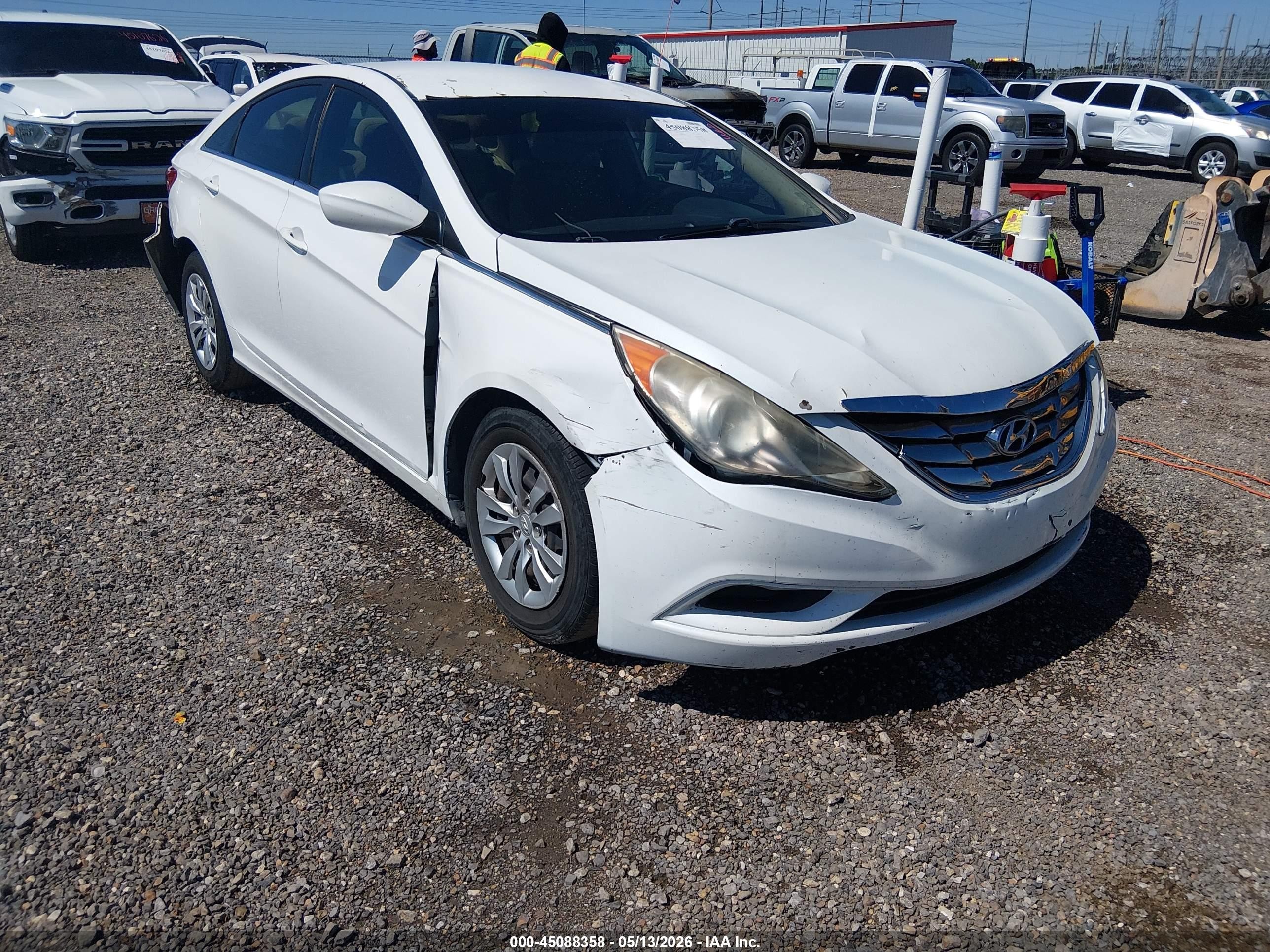 2013 Hyundai Sonata Gls White vin: 5NPEB4AC4DH534546