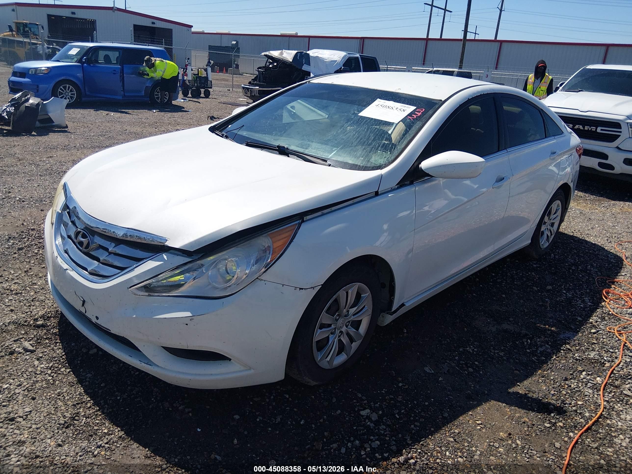 2013 Hyundai Sonata Gls White vin: 5NPEB4AC4DH534546