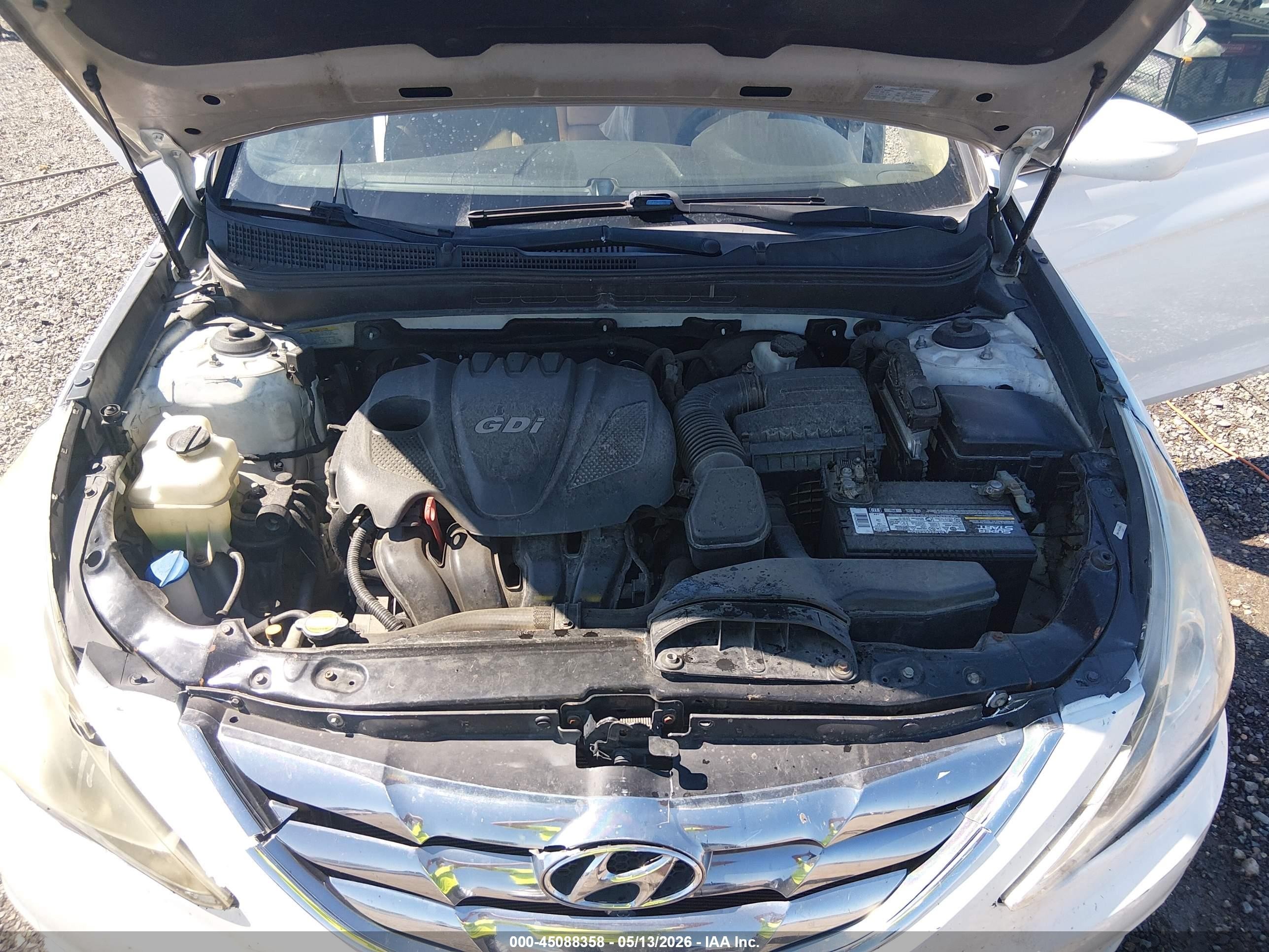 2013 Hyundai Sonata Gls White vin: 5NPEB4AC4DH534546