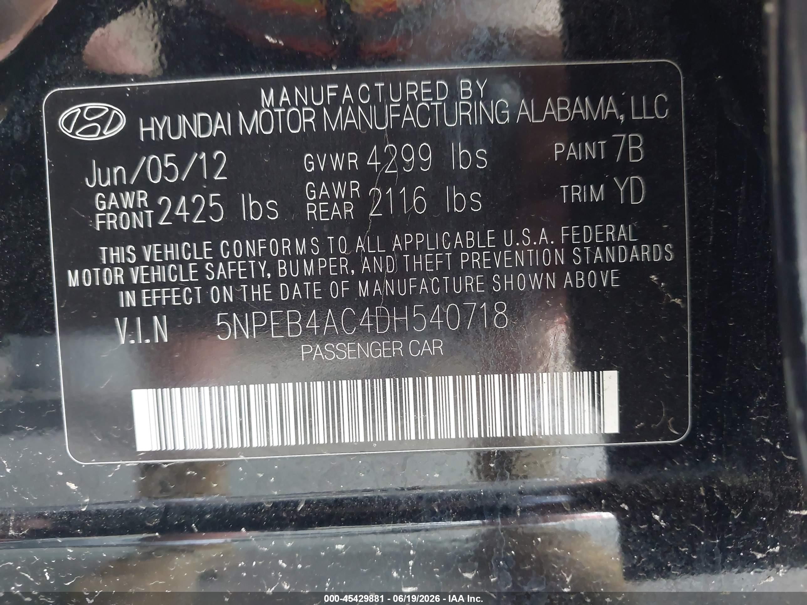 2013 Hyundai Sonata Gls Black vin: 5NPEB4AC4DH540718
