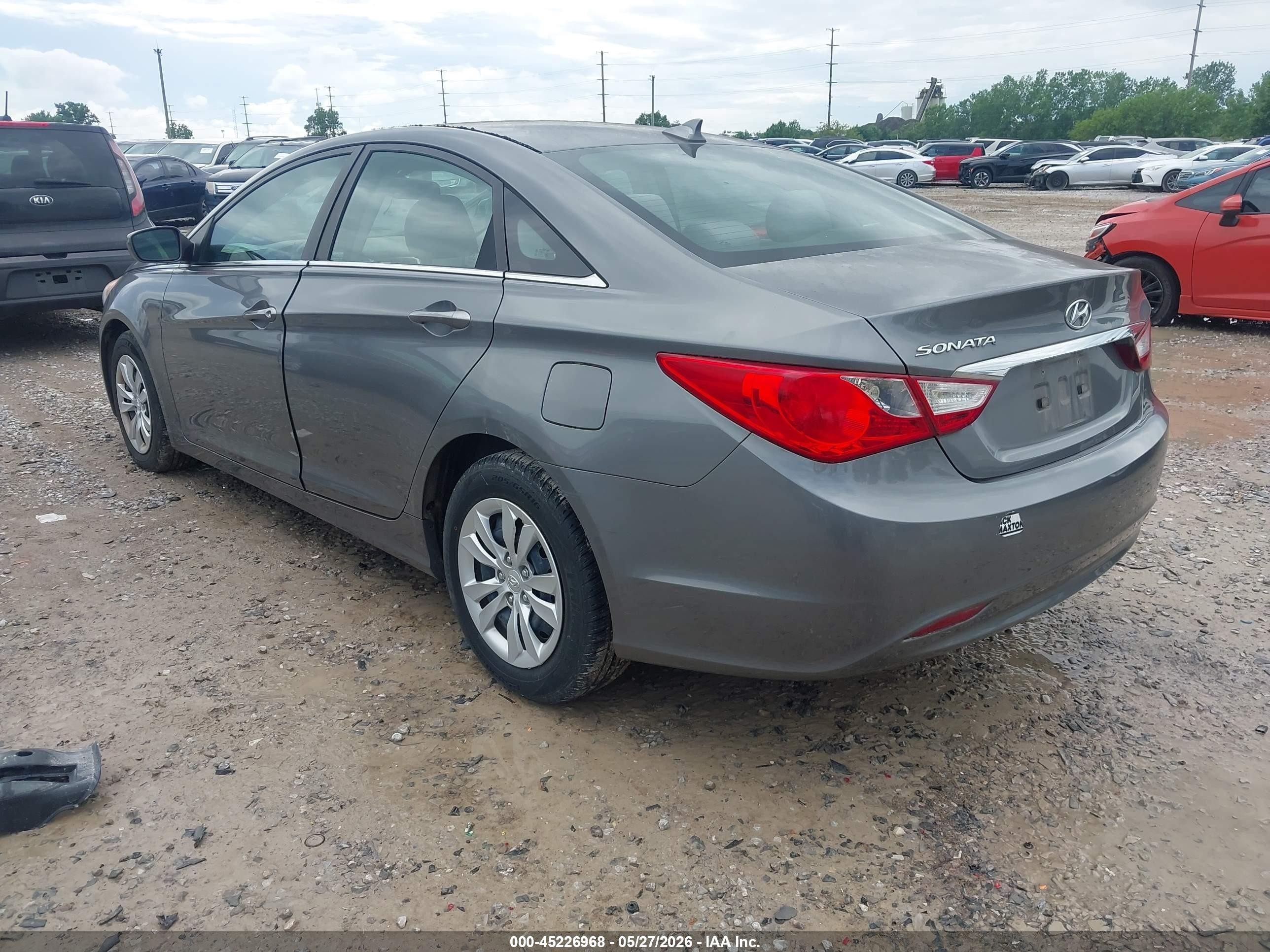 2013 Hyundai Sonata Gls Gray vin: 5NPEB4AC4DH546275