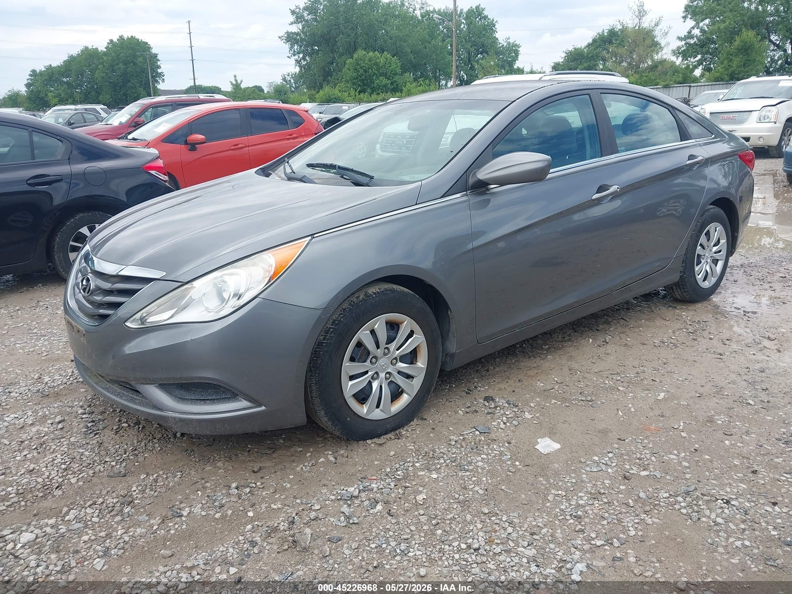 2013 Hyundai Sonata Gls Gray vin: 5NPEB4AC4DH546275