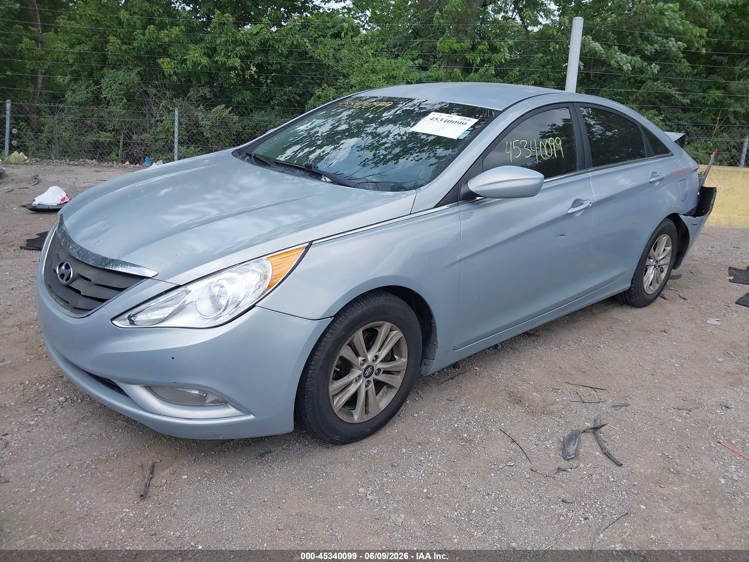 2013 Hyundai Sonata Gls Light Blue vin: 5NPEB4AC4DH571841