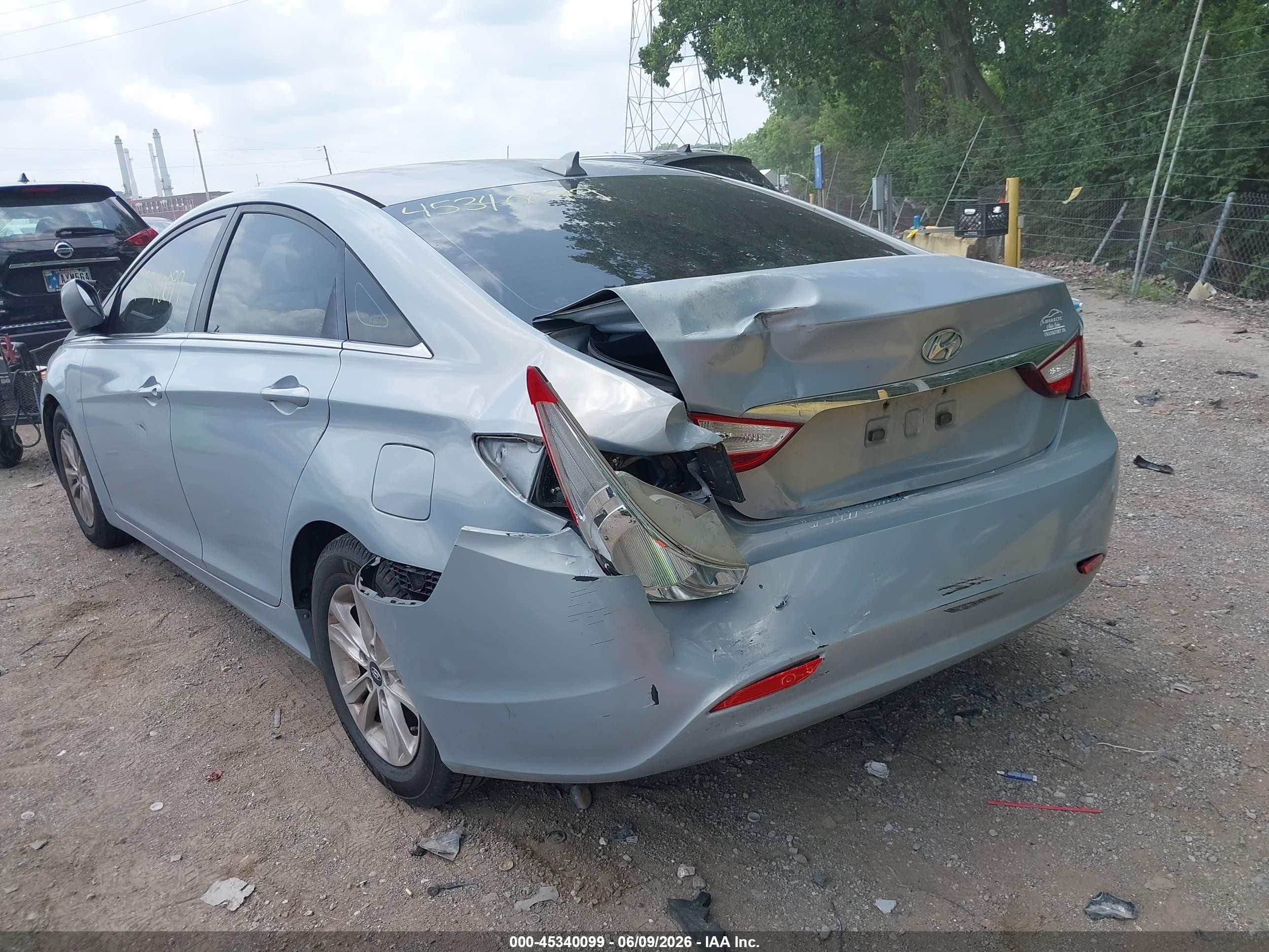 2013 Hyundai Sonata Gls Light Blue vin: 5NPEB4AC4DH571841