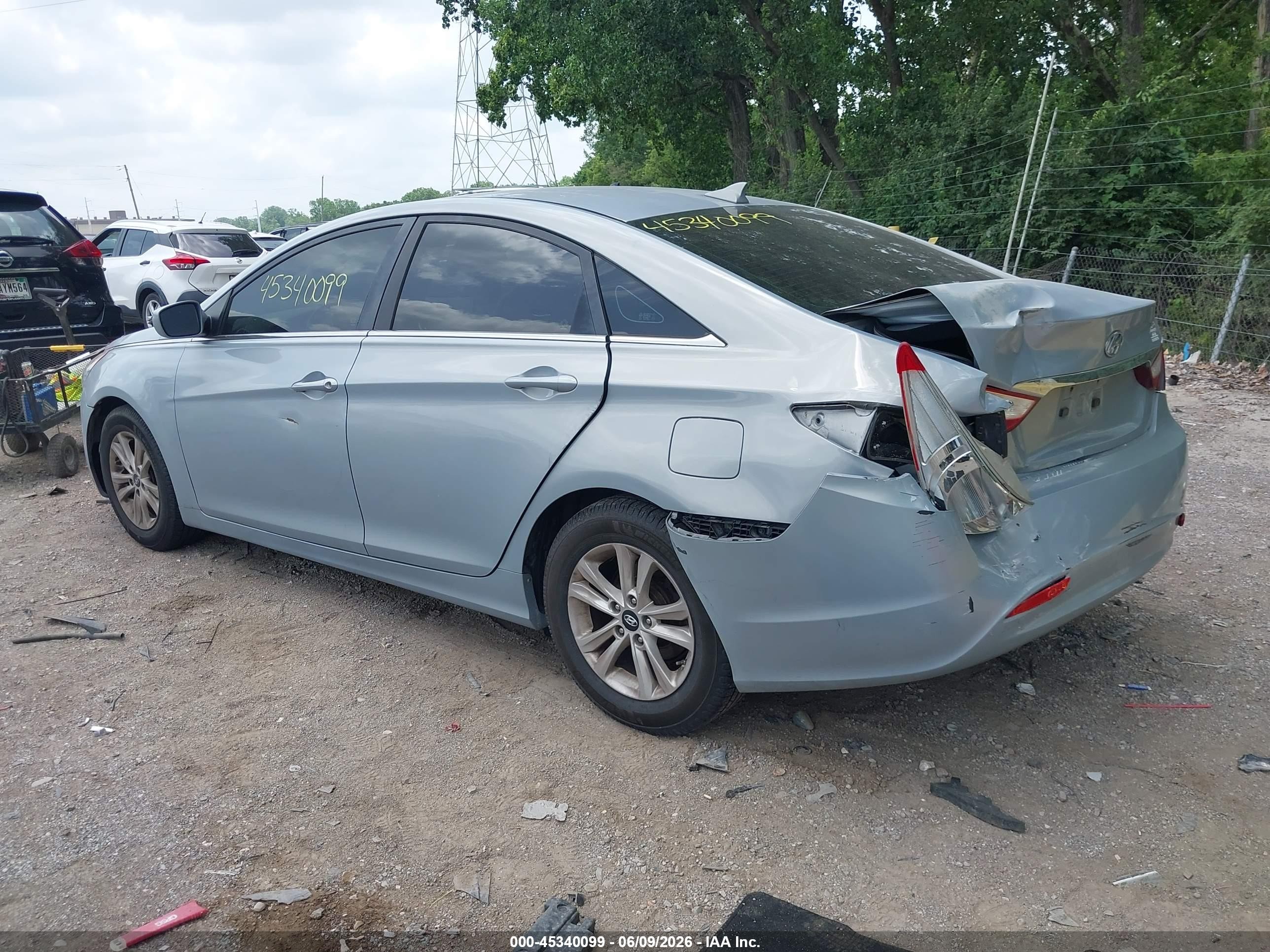 2013 Hyundai Sonata Gls Light Blue vin: 5NPEB4AC4DH571841