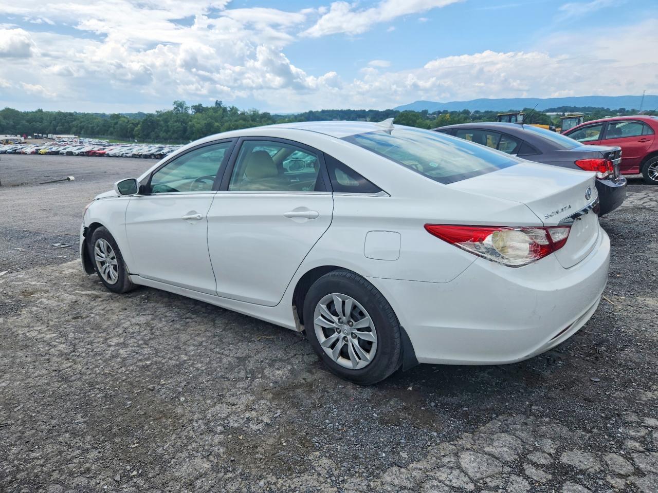 2013 Hyundai Sonata Gls White vin: 5NPEB4AC4DH583715