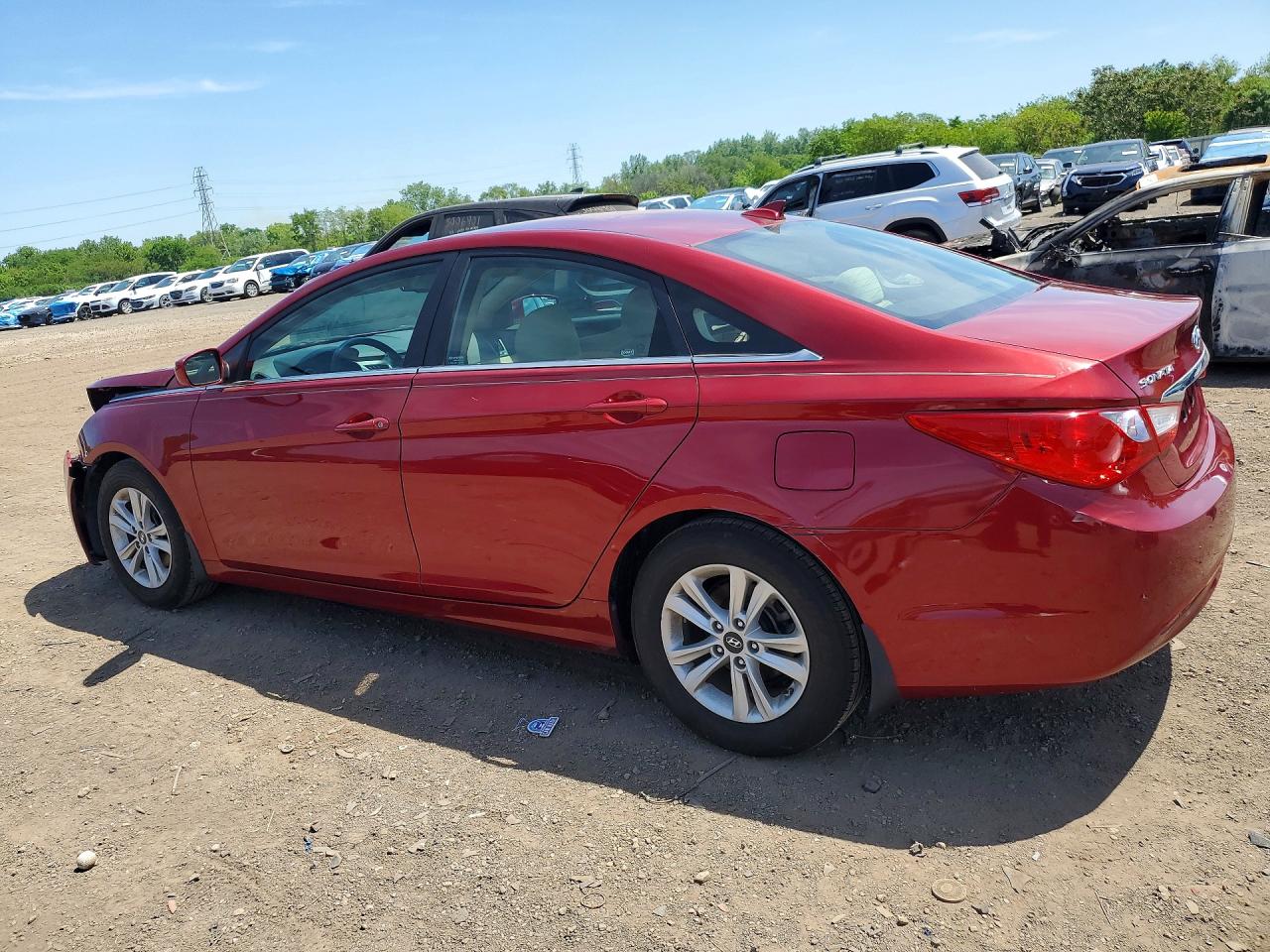 2013 Hyundai Sonata Gls Burgundy vin: 5NPEB4AC4DH611366