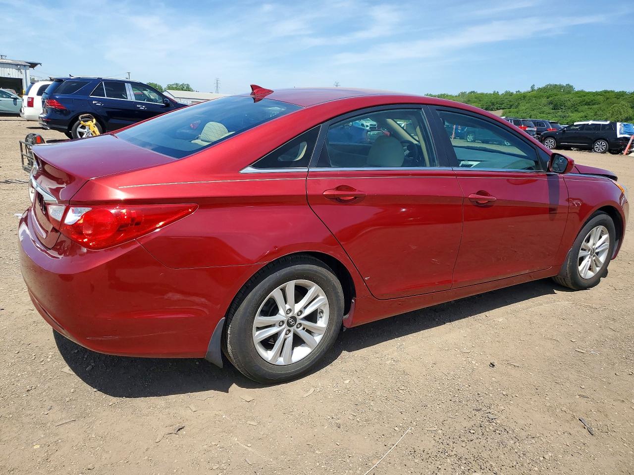2013 Hyundai Sonata Gls Burgundy vin: 5NPEB4AC4DH611366