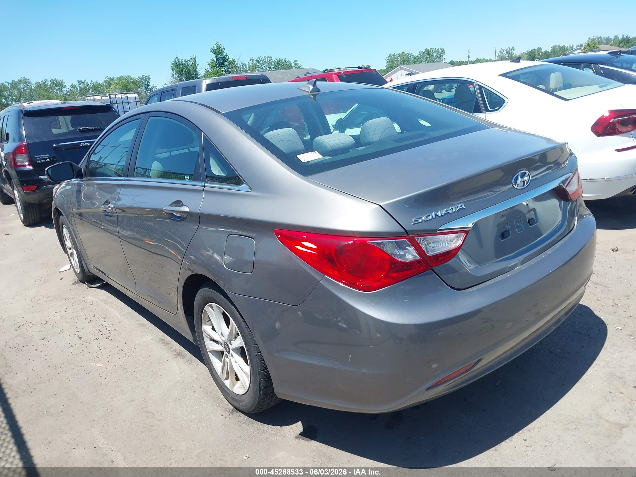 2013 Hyundai Sonata Gls Gray vin: 5NPEB4AC4DH621444