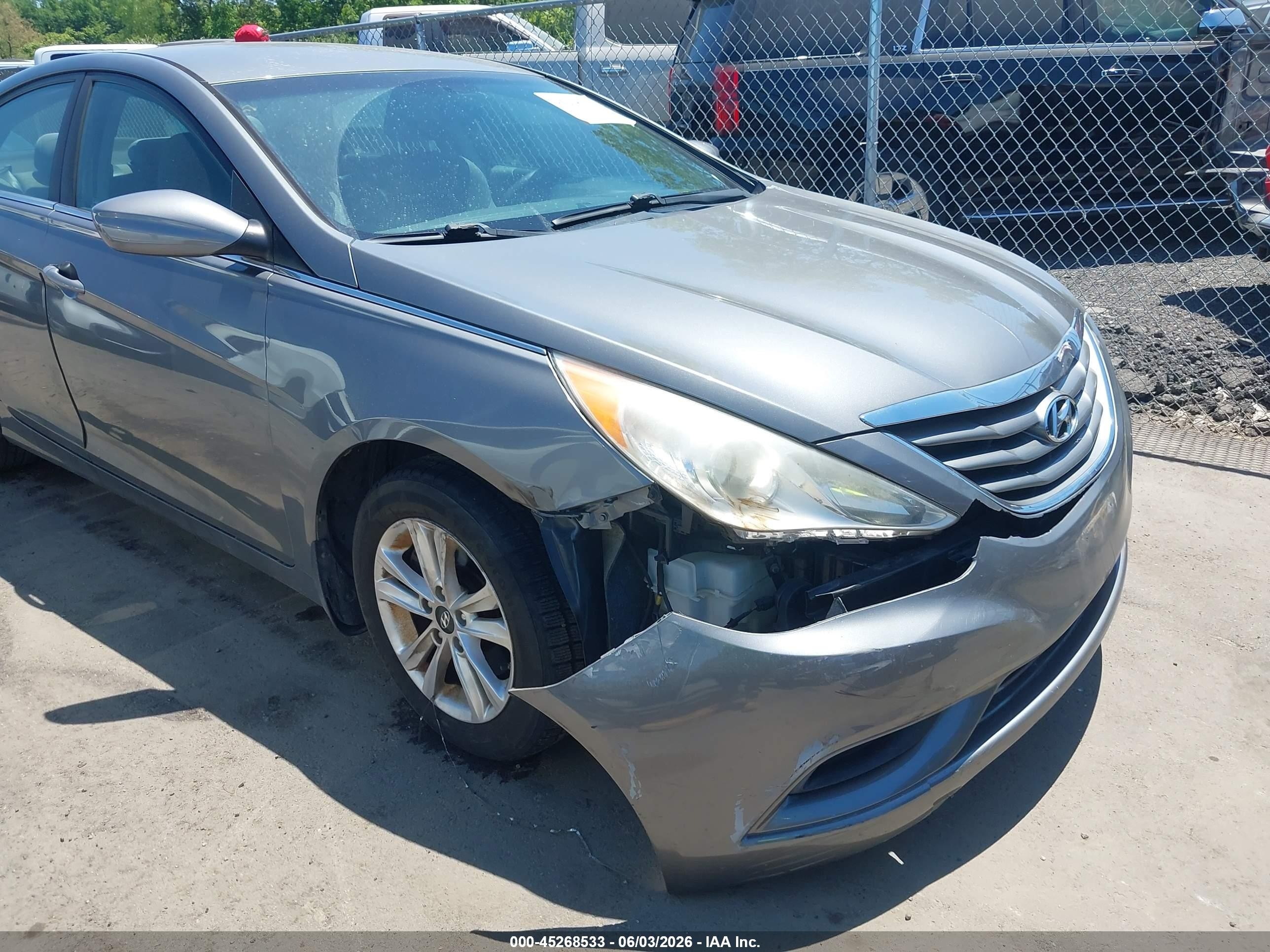 2013 Hyundai Sonata Gls Gray vin: 5NPEB4AC4DH621444