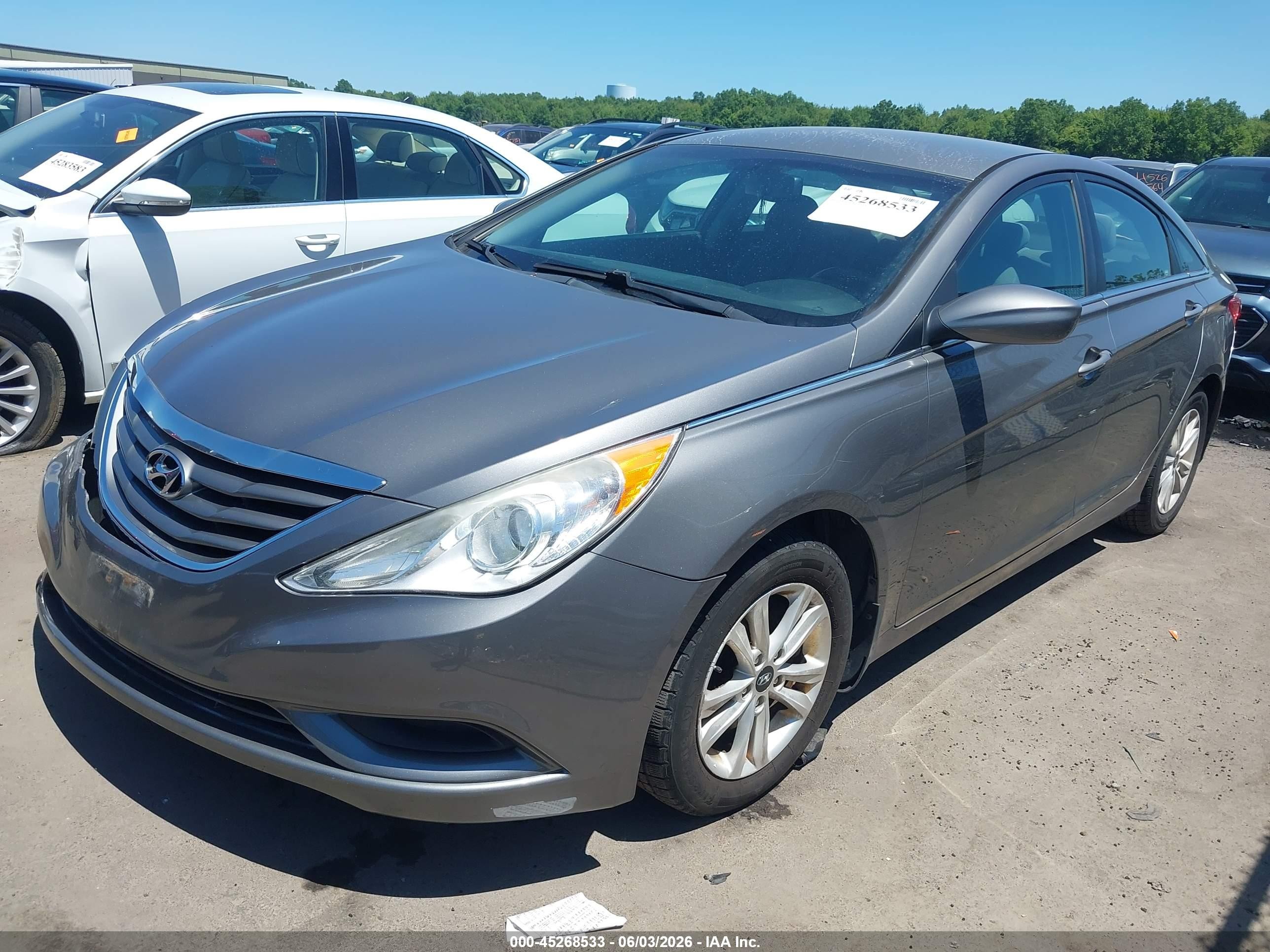 2013 Hyundai Sonata Gls Gray vin: 5NPEB4AC4DH621444