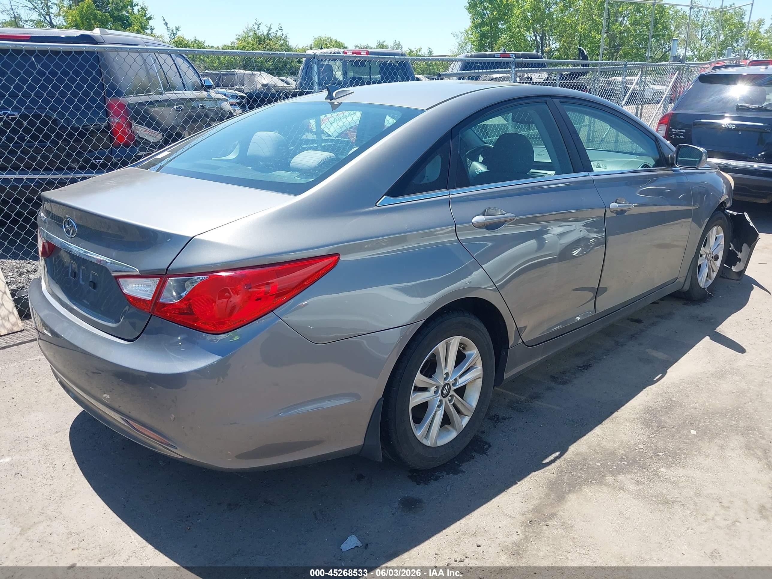 2013 Hyundai Sonata Gls Gray vin: 5NPEB4AC4DH621444