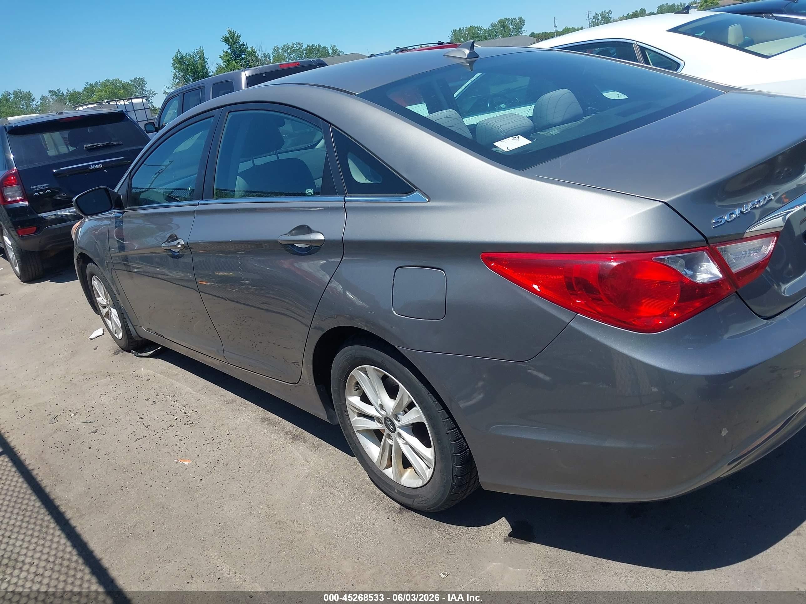 2013 Hyundai Sonata Gls Gray vin: 5NPEB4AC4DH621444