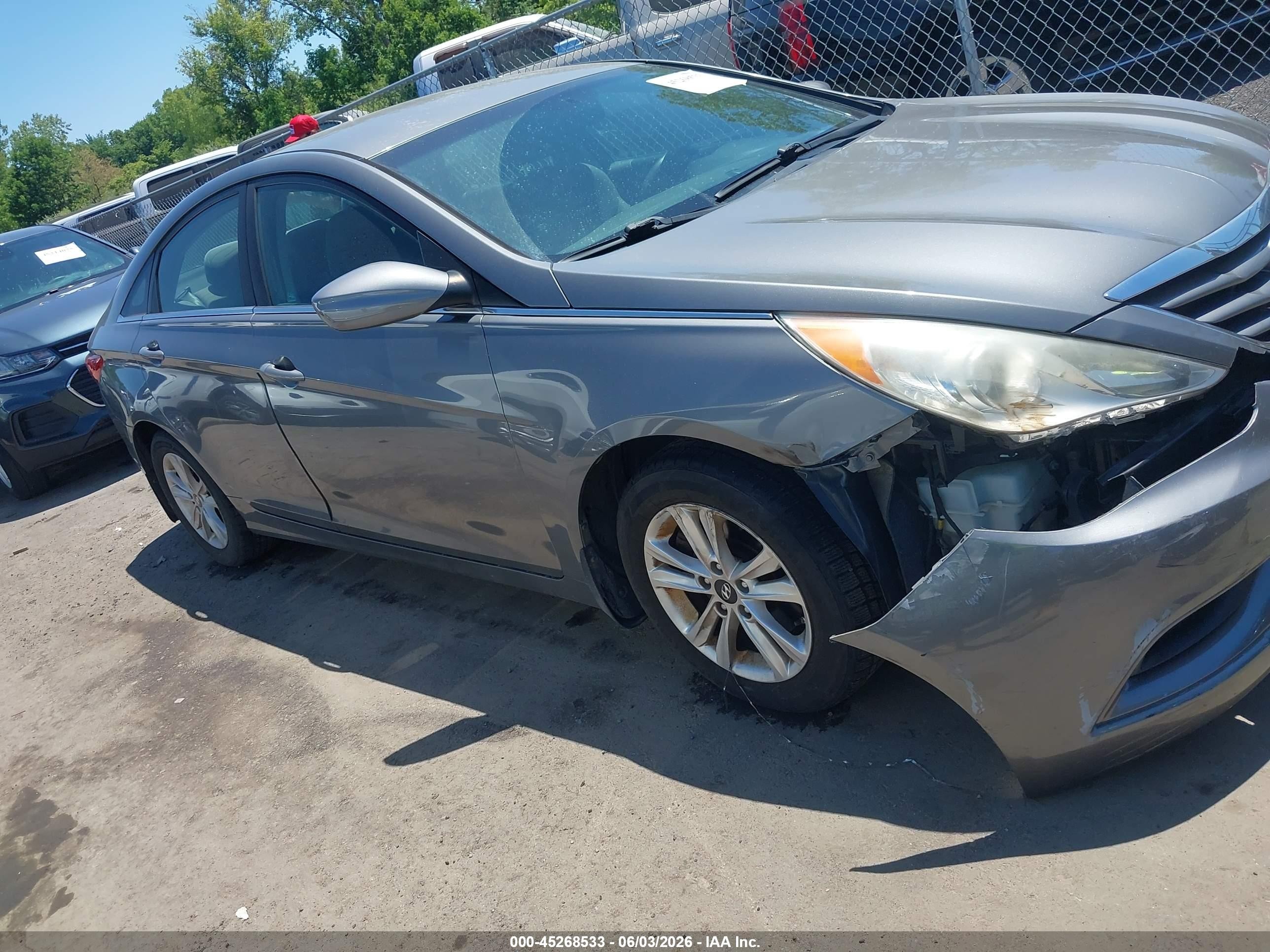 2013 Hyundai Sonata Gls Gray vin: 5NPEB4AC4DH621444