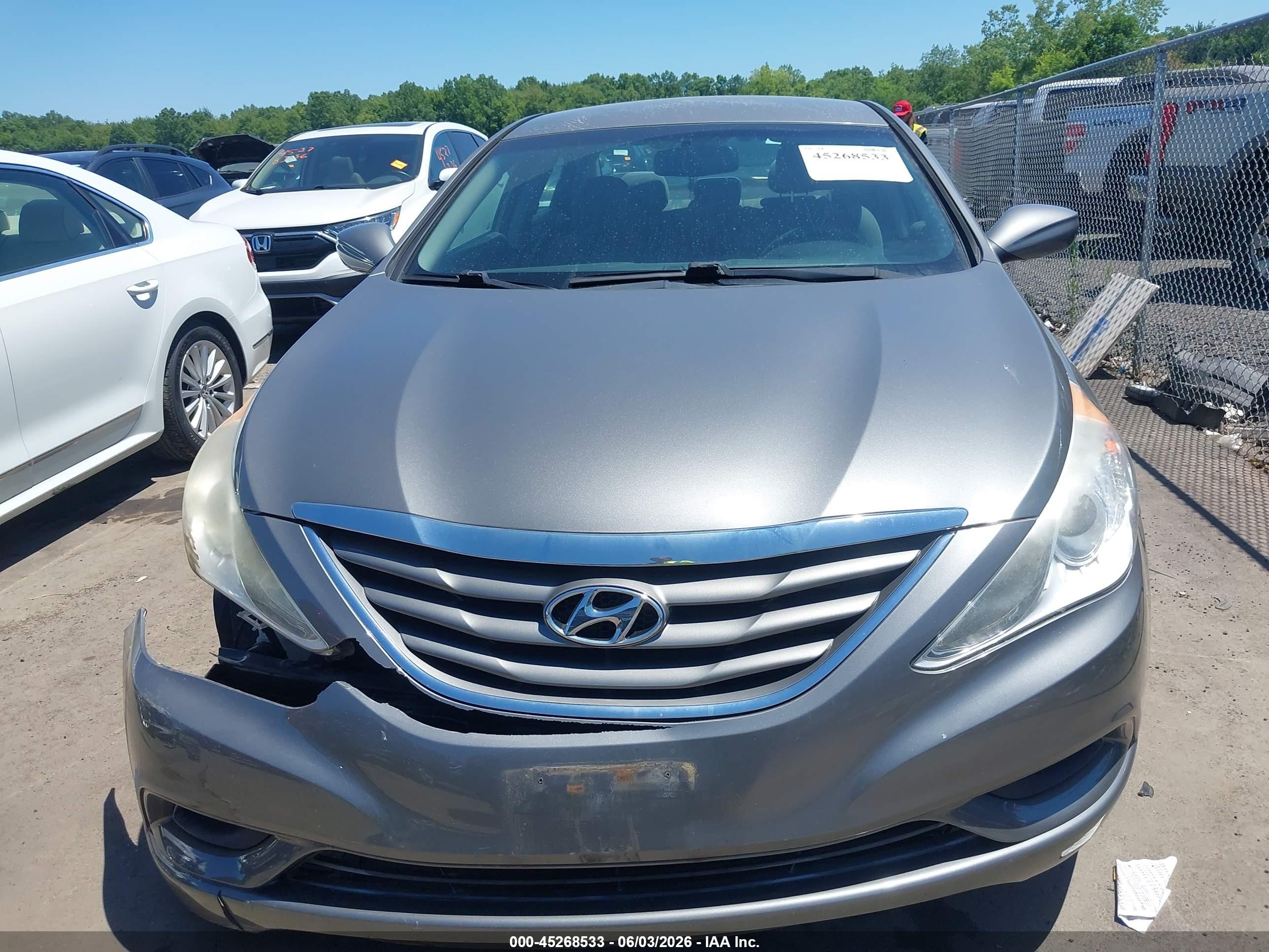 2013 Hyundai Sonata Gls Gray vin: 5NPEB4AC4DH621444