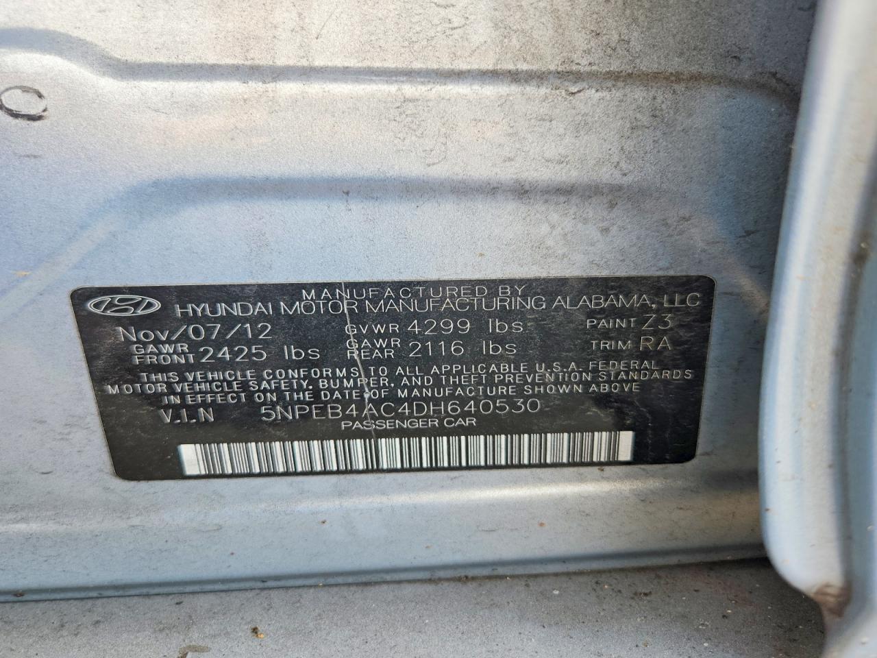 2013 Hyundai Sonata Gls Silver vin: 5NPEB4AC4DH640530