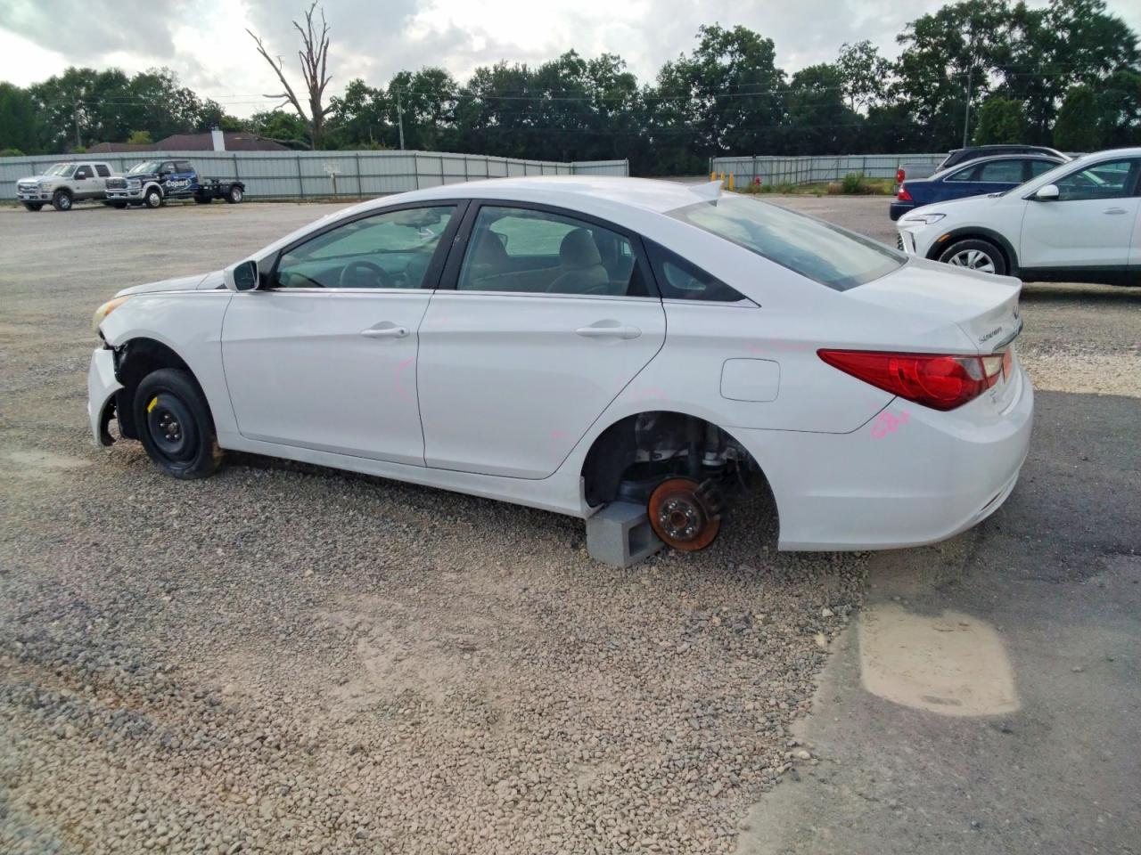 2013 Hyundai Sonata Gls White vin: 5NPEB4AC4DH654556
