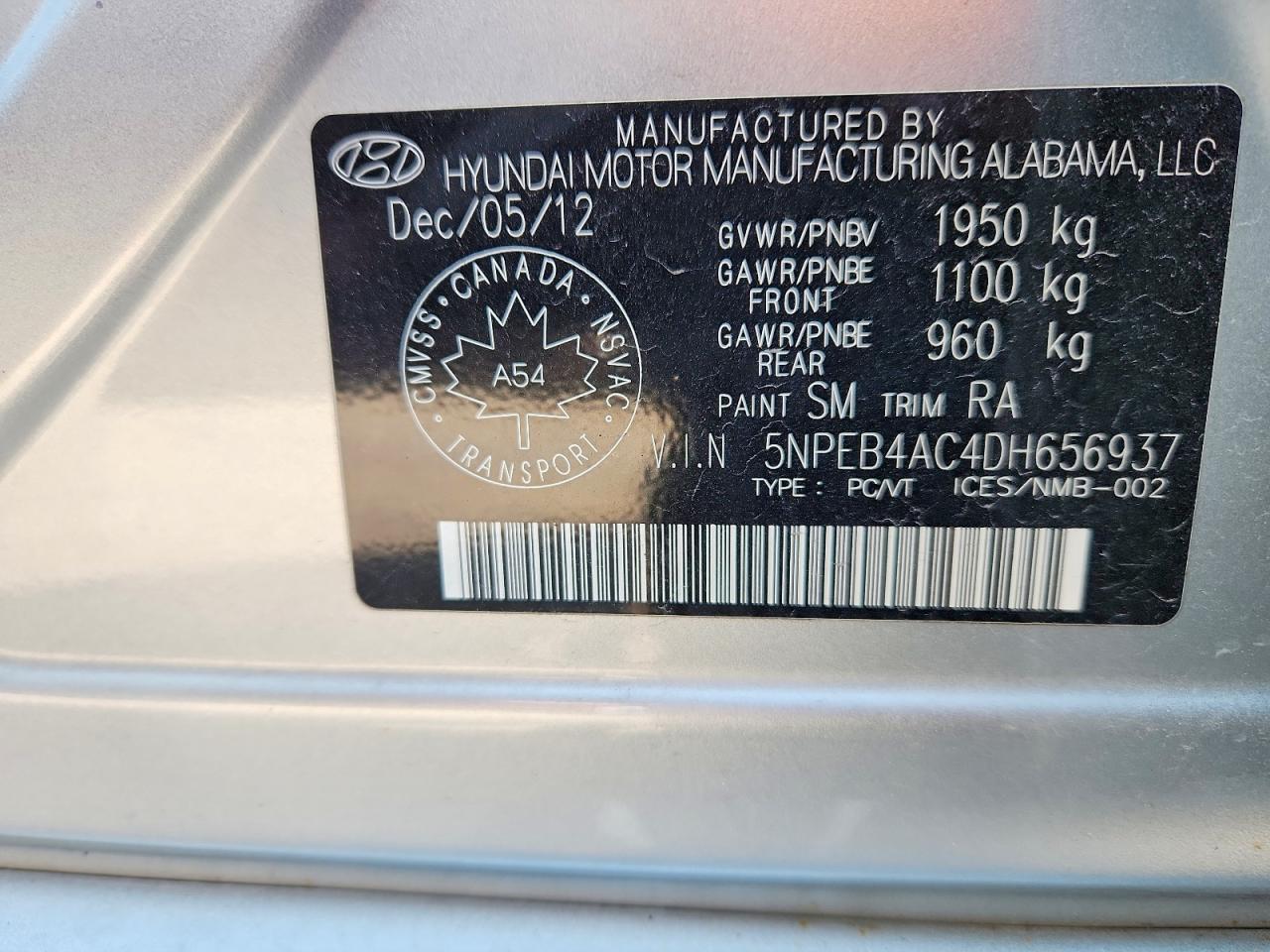 2013 Hyundai Sonata Gls Silver vin: 5NPEB4AC4DH656937