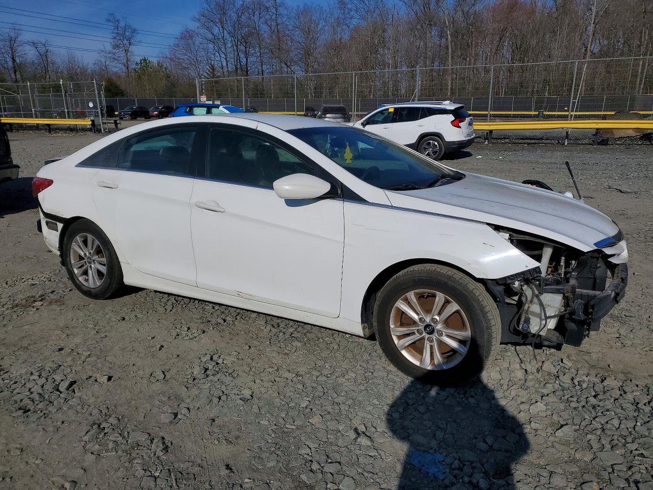 2013 Hyundai Sonata Gls White vin: 5NPEB4AC4DH664293